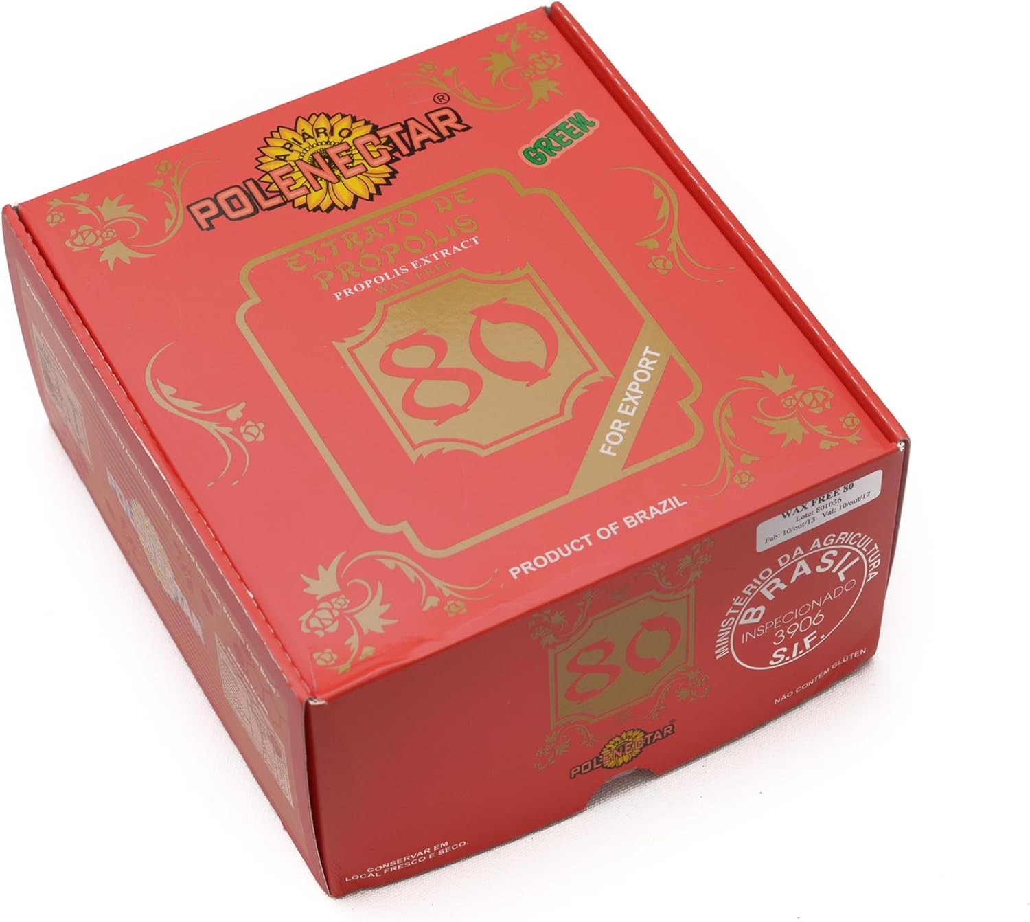 1 Case 24 Units Polenectar Brazil Premium Bee Green Propolis Extract WF80 Wax Free 80 30 ml By JLBrazil by Anandashop-UK-