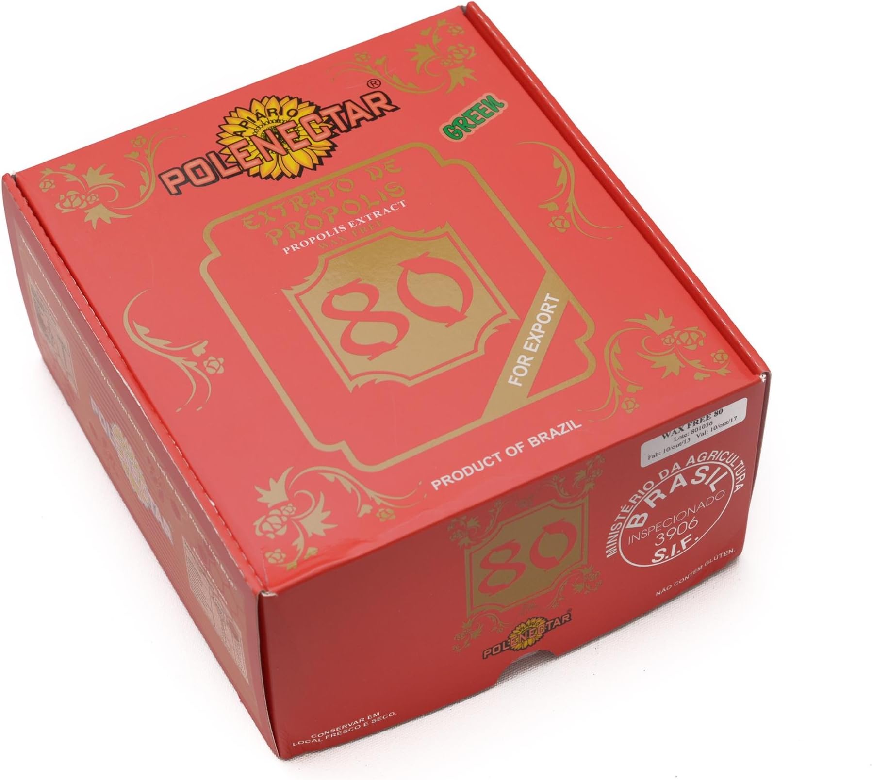 1 Case 24 Units Polenectar Brazil Premium Bee Green Propolis Extract WF80 Wax Free 80 30 ml By JLBrazil by Anandashop-UK-