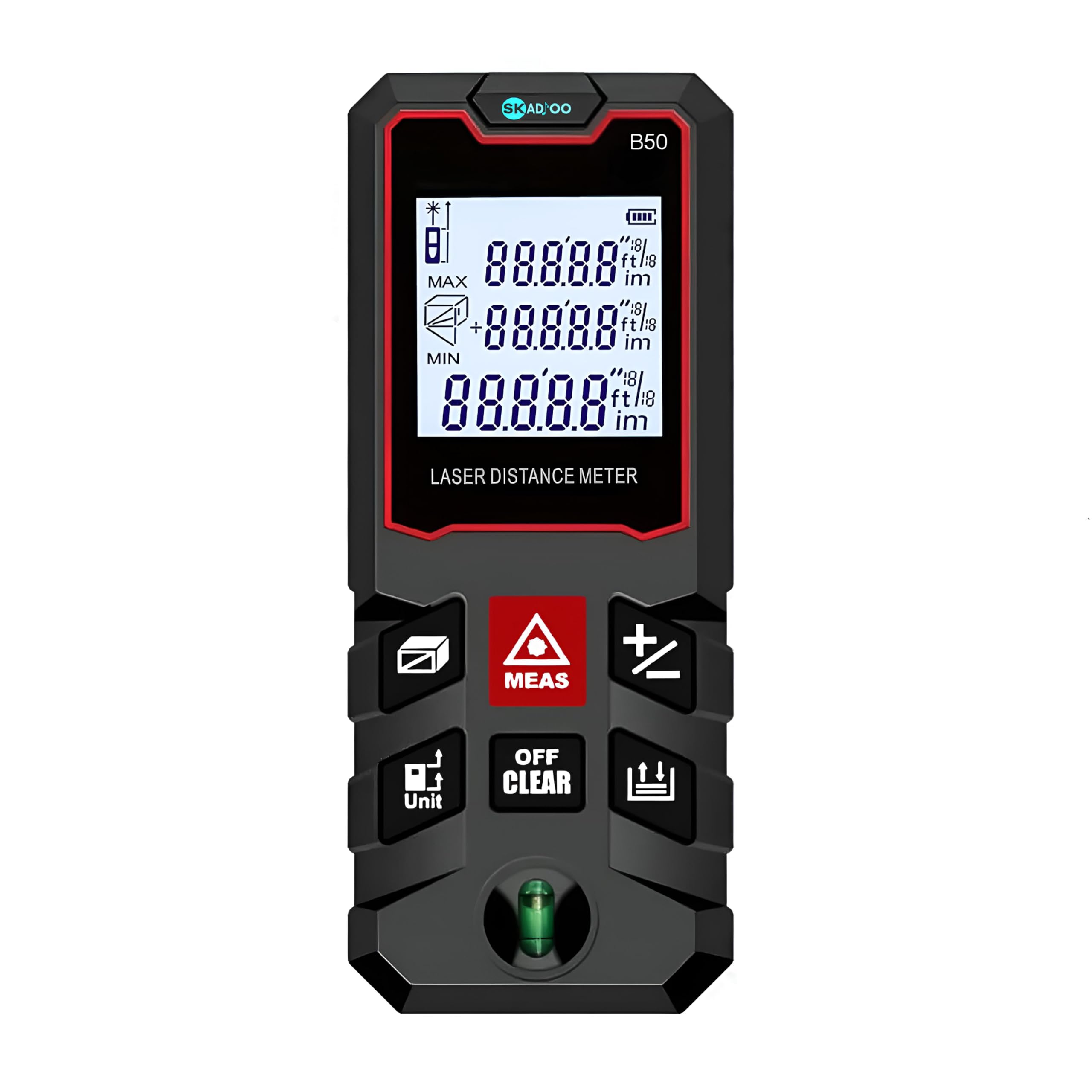 SKADIOO Digital Laser Distance Meter Portable Digital Measuring Device | Laser Distance Meter (50 m Range) | Measure Tool with Voice Broadcasting, Pythagorean Calculation, Area and Volume (B0D44S83V6) Amazon Price History, Amazon Price Tracker