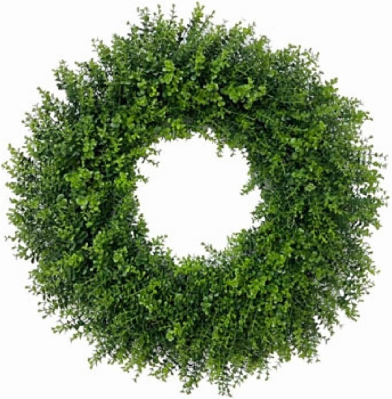 CG Hunter Faux Boxwood Wreath, Premium Artificial Indoor and Outdoor Large 30" Decorative Spring Wreath, Beautiful Life-Like Stems that Lasts Forever