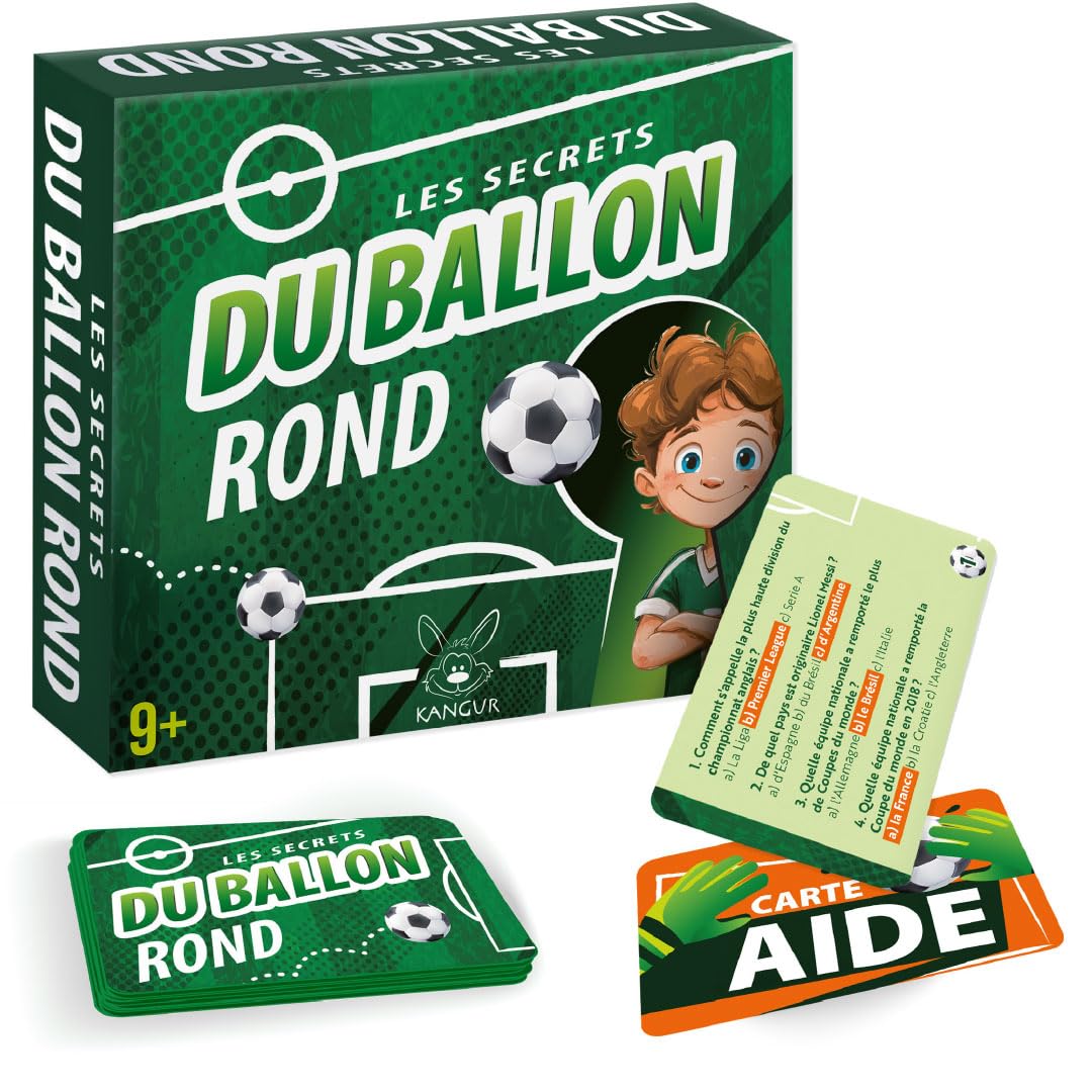 KANGUR Jeu de Carte Enfant - Jeu de Carte Football - Idéal pour Vacances et Anniversaire - Jouet pour Garçon dès 9+ Ans