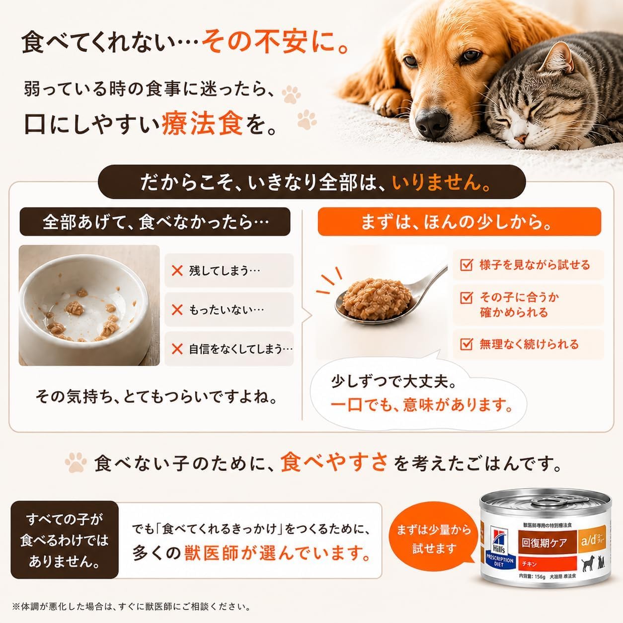 ヒルズ プリスクリプションダイエット 犬猫用 a/d 回復期ケア