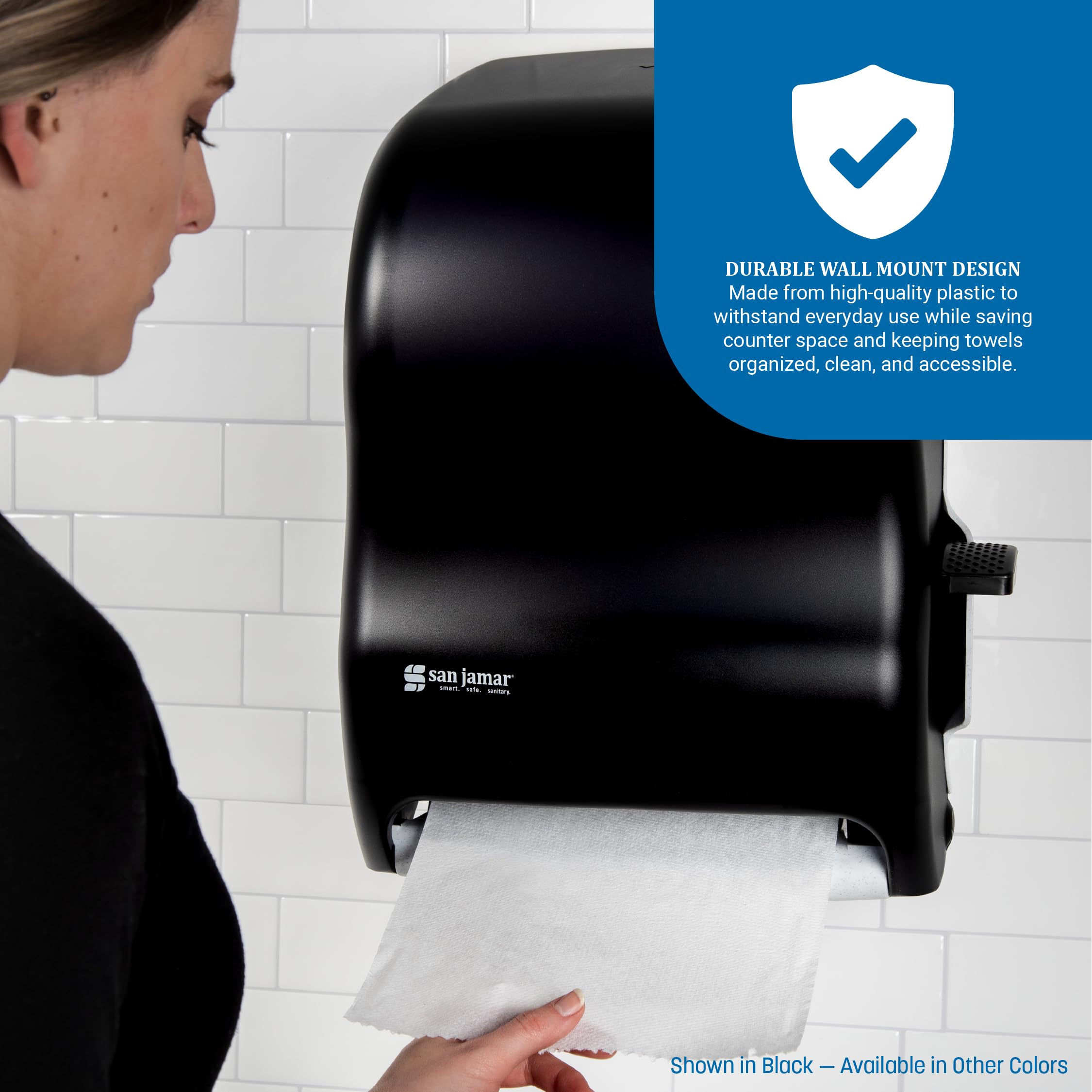 San Jamar Classic Paper Towel Dispenser with Lever for Bathroom