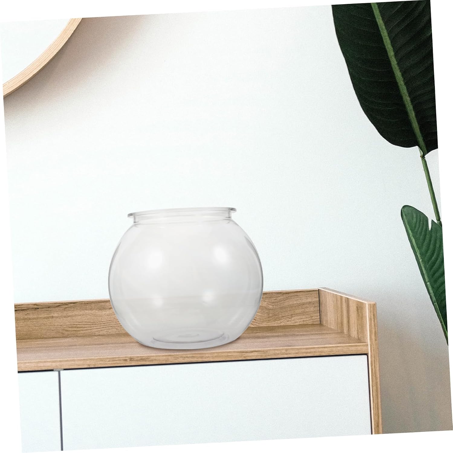 Fish Bowl Desktop Aquarium for Home Decor Lightweight and Plastic for and Landscapes for Office and Garden