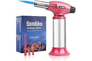 Sondiko Butane Torch PS400: Culinary Kitchen Torch Refillable Blow Torch Lighter