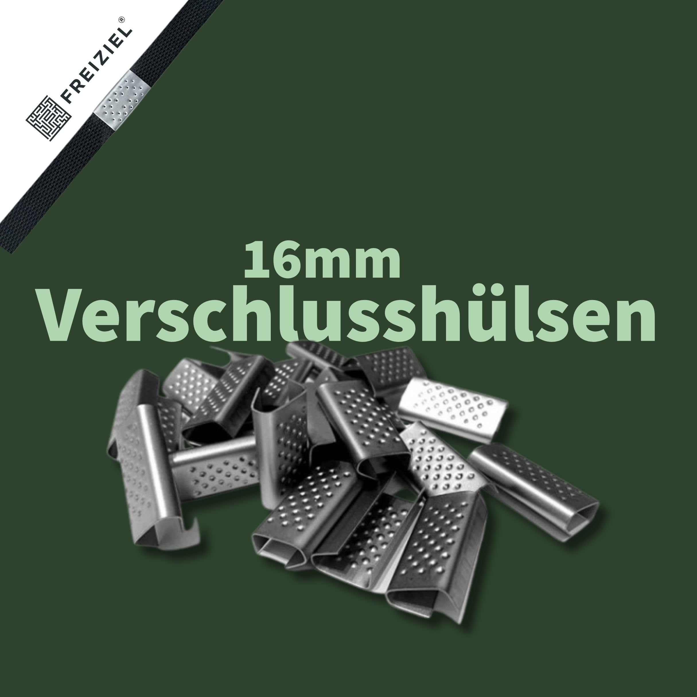 3000 Stück 13mm Verschlusshülsen für PP/PET/Textilband verzinkt (13mm)