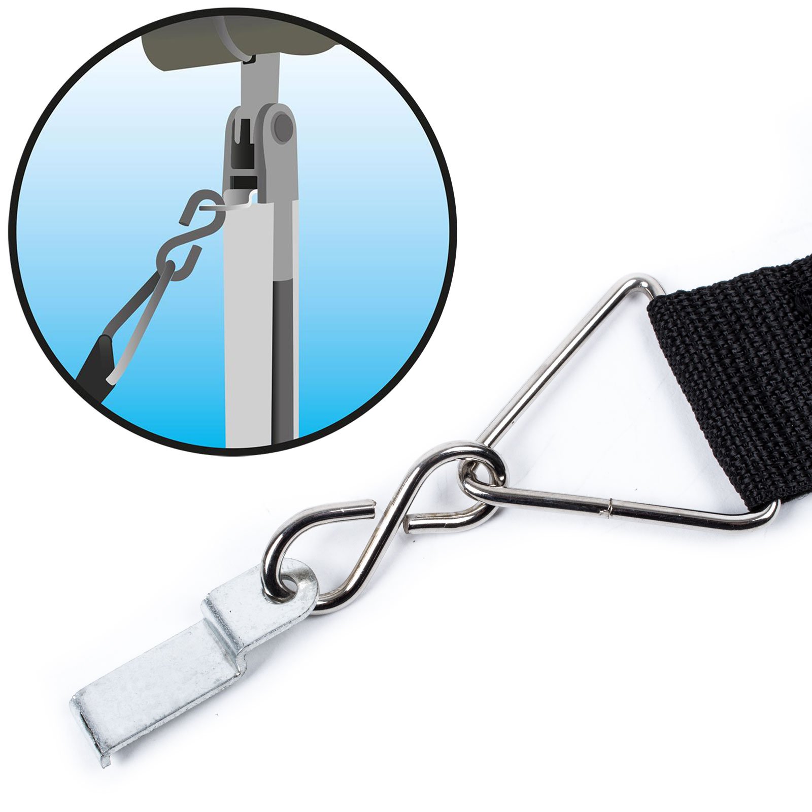 wamovo Abspannset 8 TLG 2X 3 Meter für Omnistor Markisen inkl. speziellem Adapter Garten