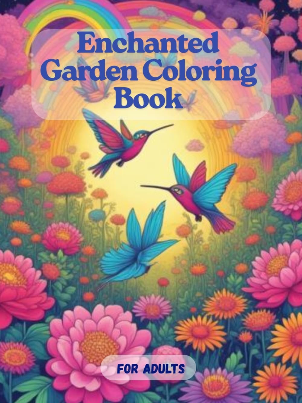 Enchanted Garden Coloring Book: Beautiful Flowers, Birds & Butterflies Designs for Relaxation and Stress Relief