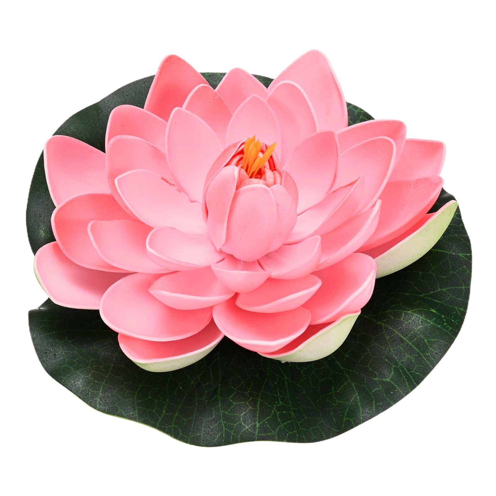 M METERXITY 1-Set Artificial Floating Lotus Flower 7 inch, Dark Red