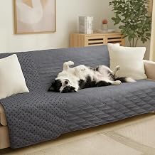 Luciphia Waterproof Couch Cover for Dogs, Non-Slip Pet Sofa Protector | Non-slip waterproof couch cover scratch-resistant machine washable protects sofa bed, Grey, 52" x 82"
