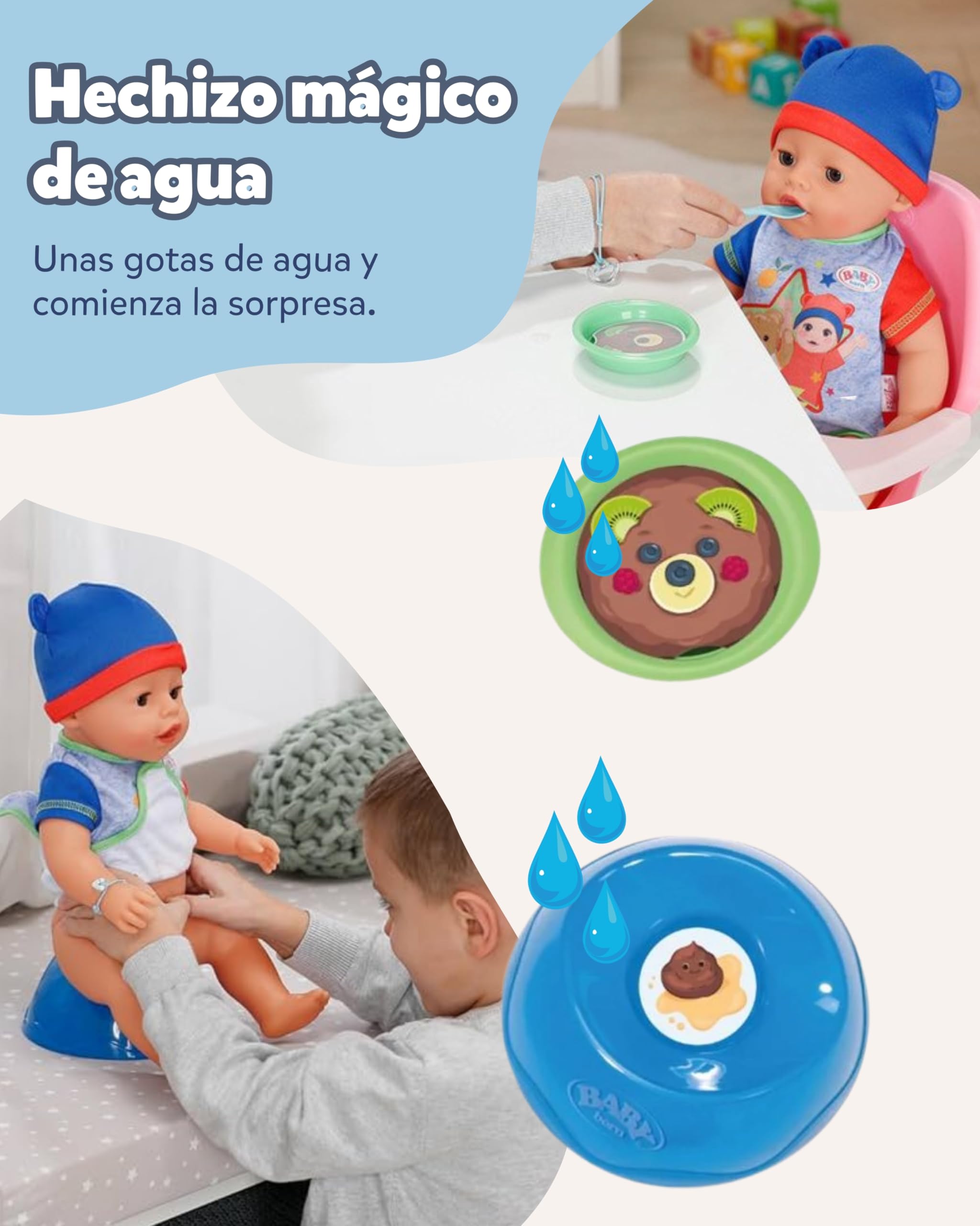 Baby Born Jonas - muñeco de 43 cm con 10 Funciones, Accesorios y Pelele incluidos. Funciona sin Pilas. Apto para niños a Partir de 3 años. | Accesorios incluidos, mono incluido, funciona sin pilas, a partir de 3 años