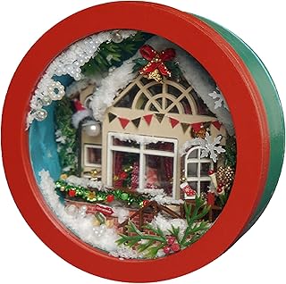 Kit de casa de bonecas em miniatura DIY - Artesanato em Mini Casa | Casa de bonecas em miniatura, kit de casa diy, mini artesanato, kit de casa em miniatura, kit de casa pequena, presente de Pochy