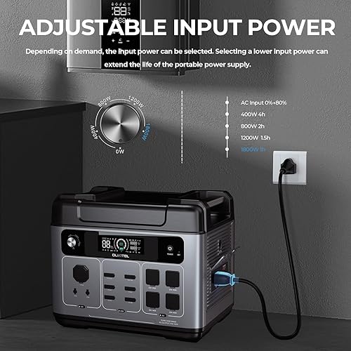 Miniatura 7 de OUKITEL Generador solar con paneles incluidos, estación de energía portátil de 2048 Wh, 2400 W (sobretensión de 4000 W) con juego de paneles solares