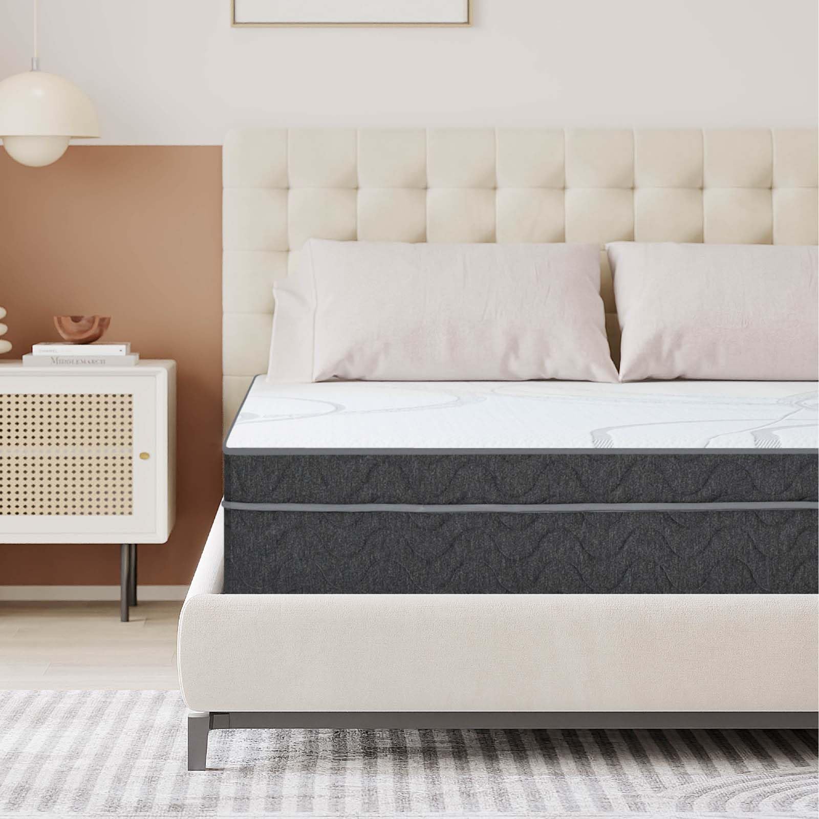 Photo 1 of 10 Inch Cal King Mattress,  Individual Pocket Spring Mattress for Pressure Relief, Made in USA, Mattress in a Box, CertiPUR-US Certified, Medium Firm(Cal King) California King