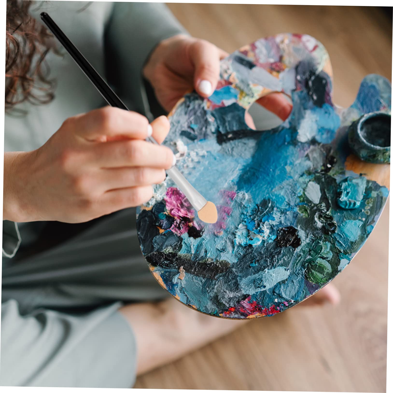 jojofuny 5 Sätze Teiliges Schwammpinsel Für DIY Malwerkzeuge Für Graffiti Und Handwerk Leicht Und Langlebig Für Bastelprojekte 20 Stück * 5