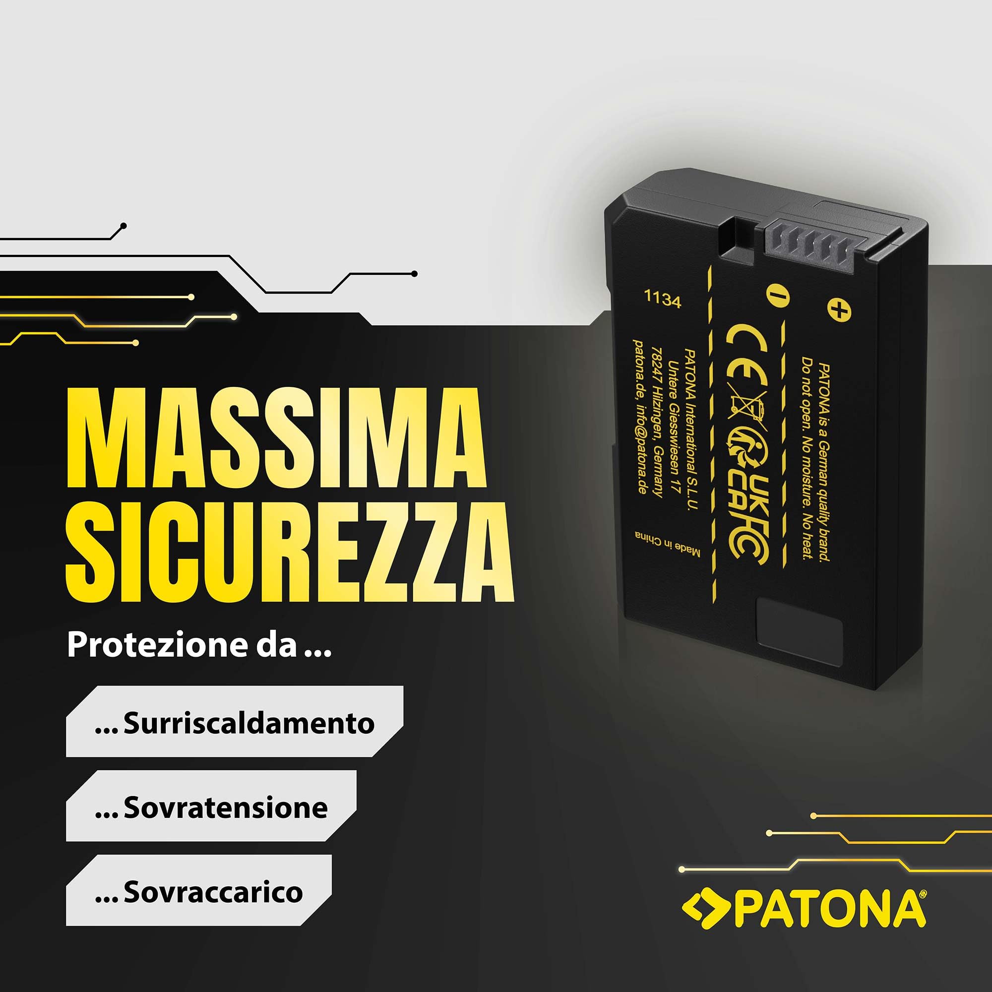 PATONA 2x EN-EL14 Batteria 1030mAh compatibile con Nikon Coolpix P7000 P7100 P7700 P7800 D3100 D3200 D3300 D3400 D3500 D5100 D5200 D5300 D5500 D5600 5600 Df ENEL14 EN EL14 EN EL 14 EN-EL14a