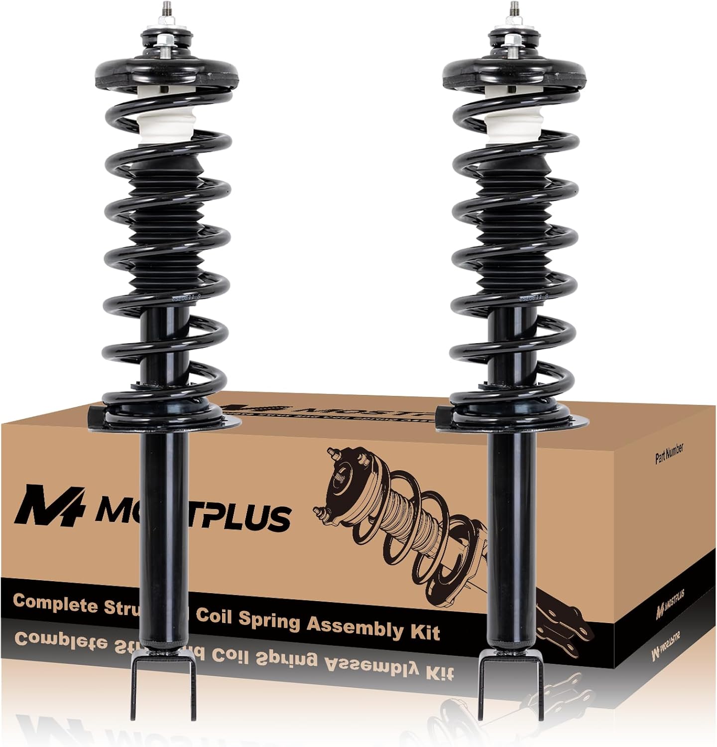 MOSTPLUS Rear Pair Complete Struts Spring Compatible for 2013-2017 Honda Accord Replaces 172984 Rear Shock Absorbers Coil Spring