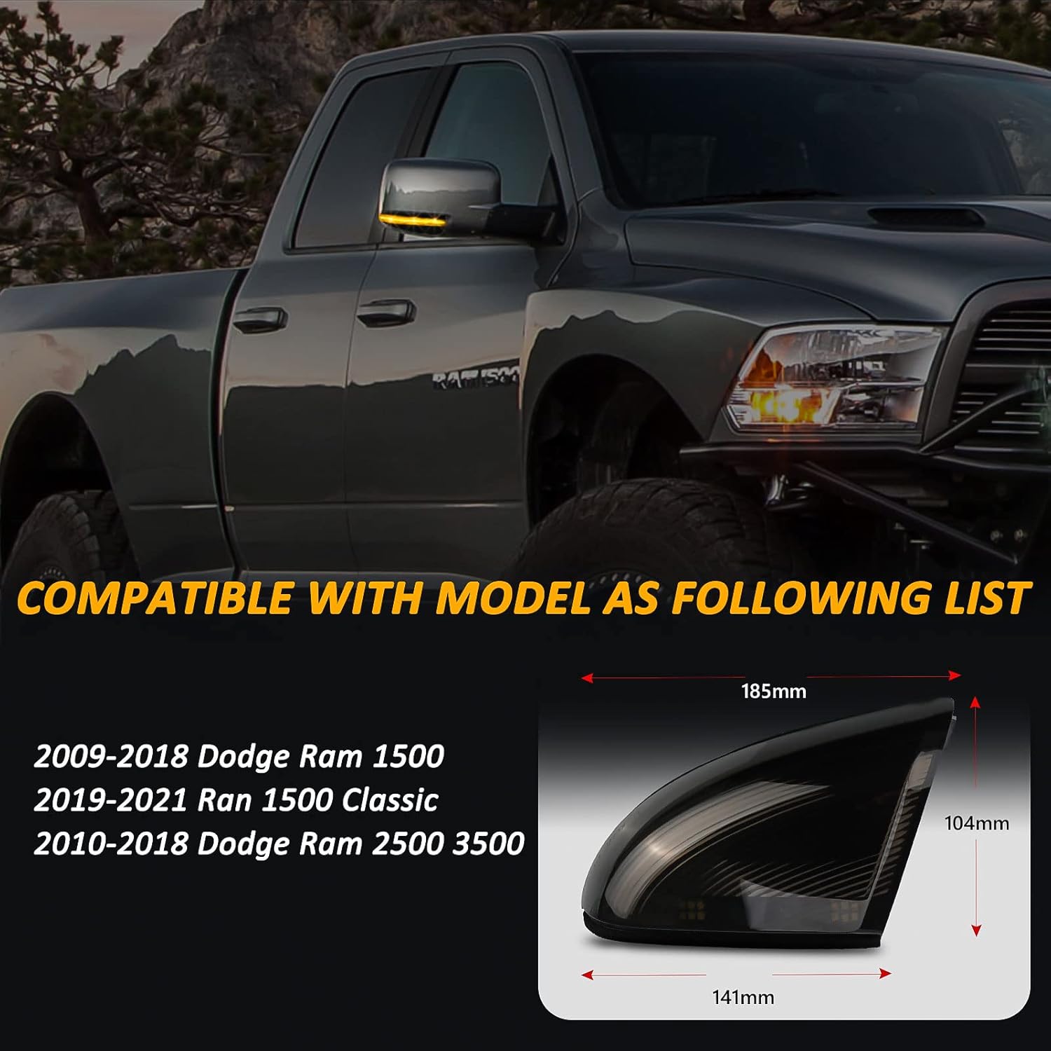 Buy Bestview Sequential Switchback Ram LED Mirror Turn Signal Ram