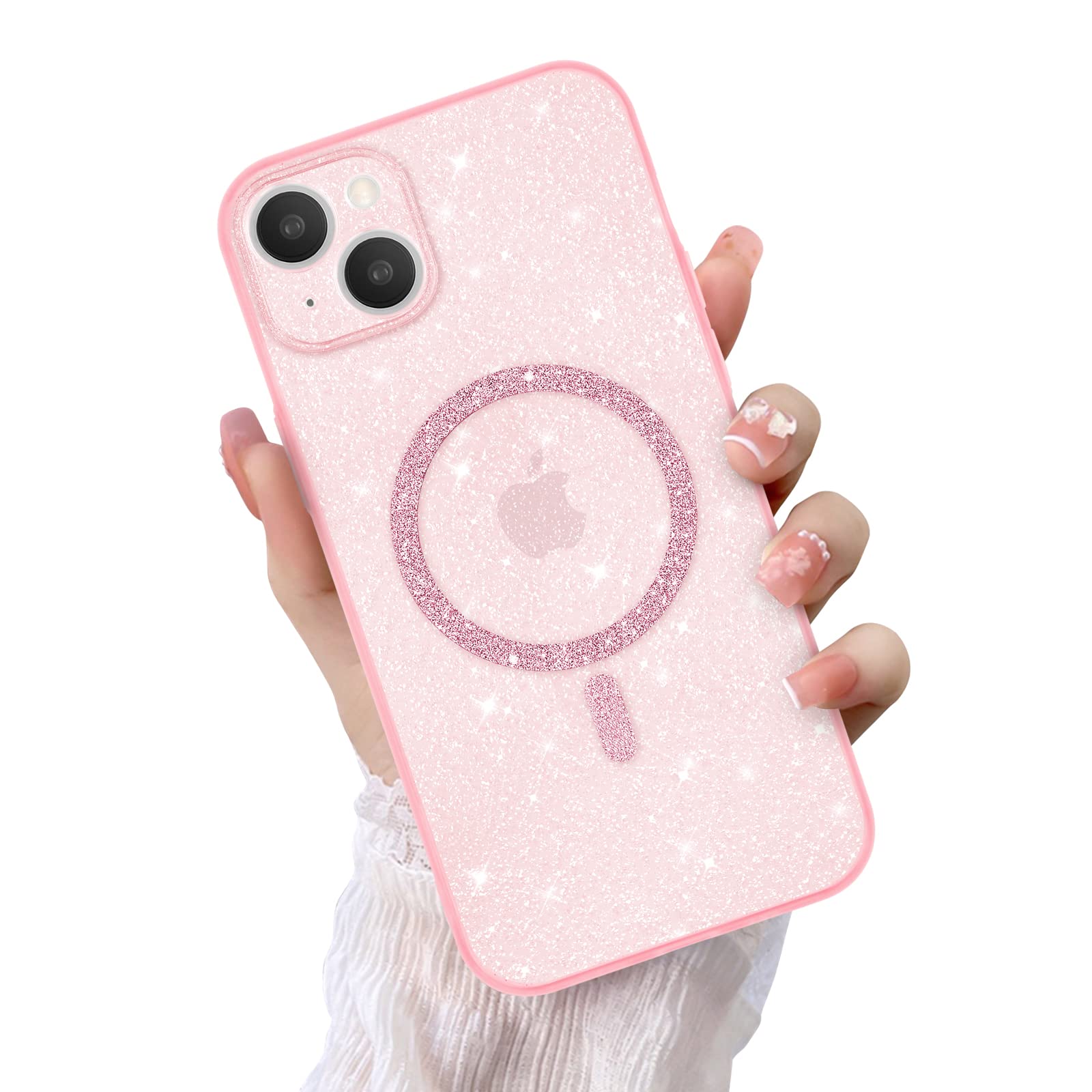 Svanove Custodia per iPhone 13, Custodia Trasparente con Luce e