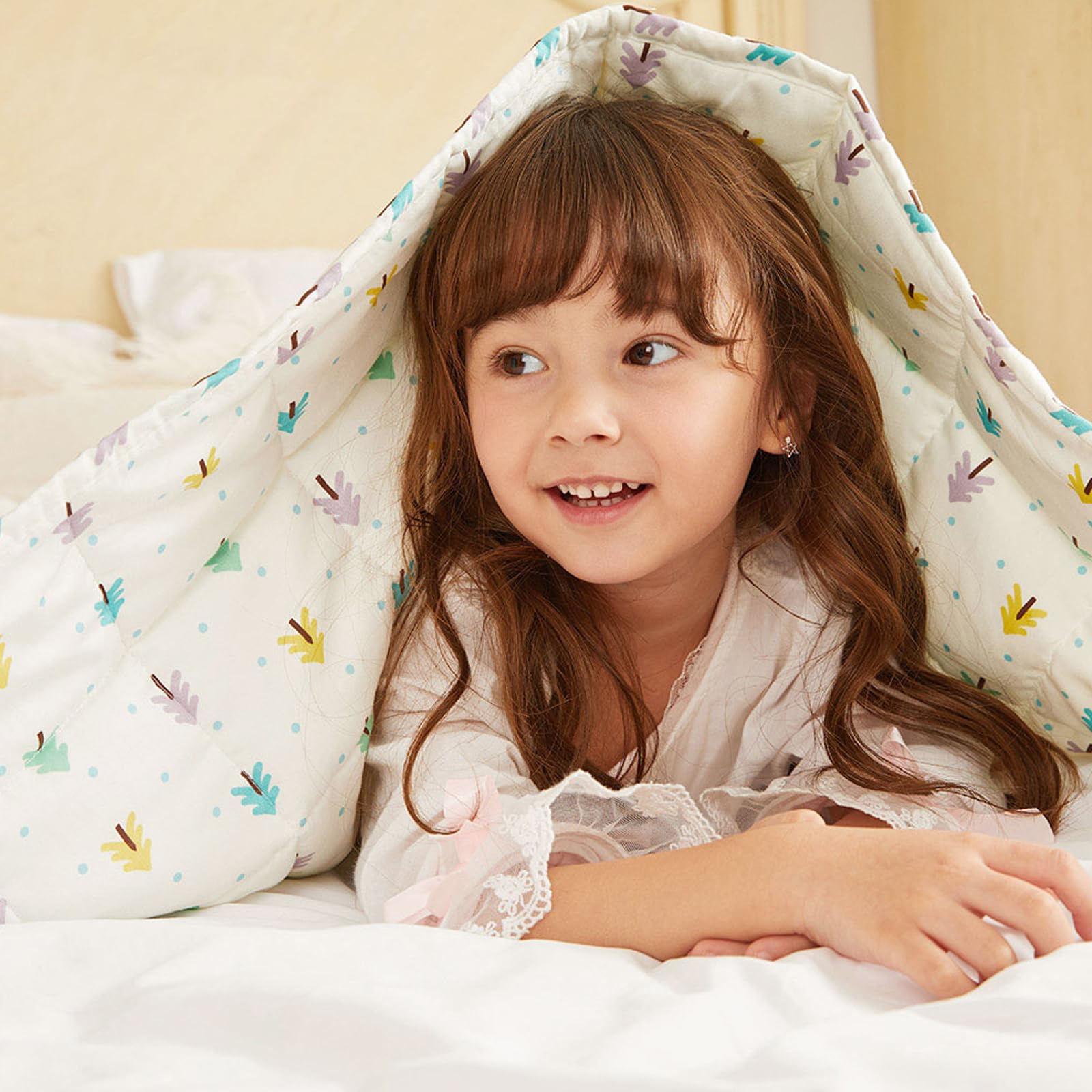 Weighted Idea Weighted Blanket 7 Pounds for Kid(4160,Young Trees Printed) Comfortable and Breathable Fabric with Premium Glass Beads Fall Fast Sleepââ‚¬¦