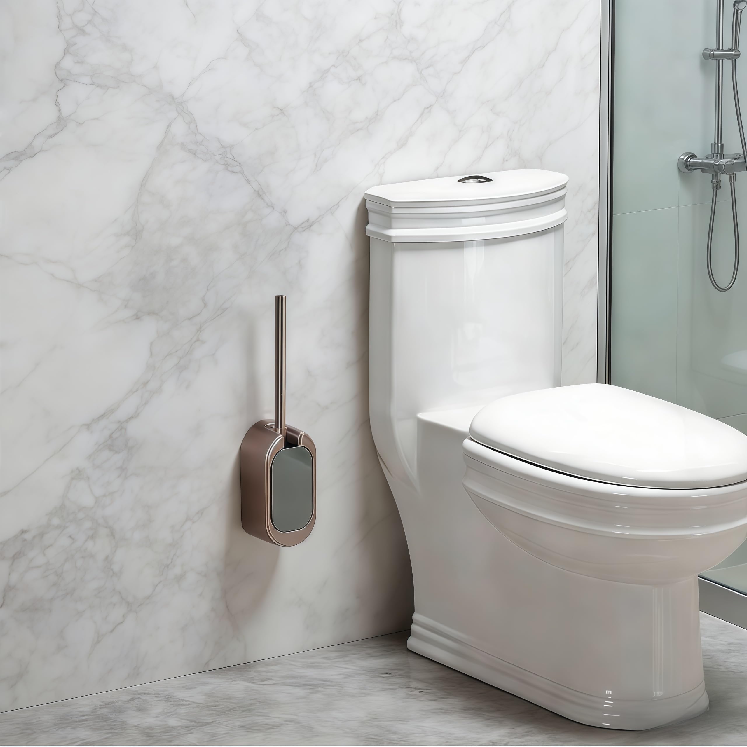 ABS and Stainless Steel Toilet Brush Set