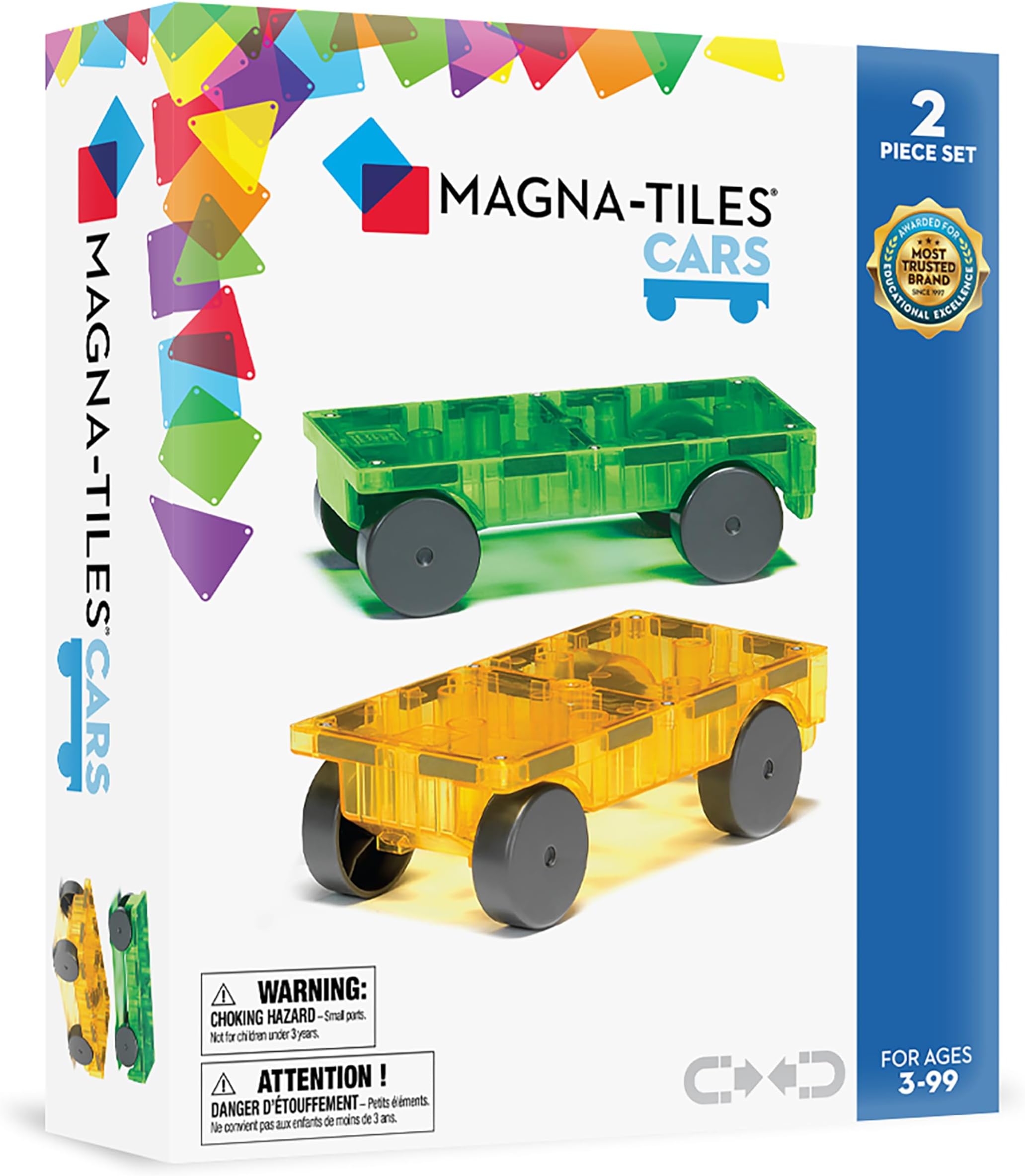 Magna Tiles 16022 Cars Expansion Set, Multi Color (2 Pieces)