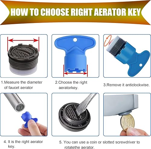 Miniatura 10 de 4 piezas de aireador de caché M16.5, piezas de repuesto para grifo de aireador de grifo enchufable, aireador de caché de cocina, aireador de