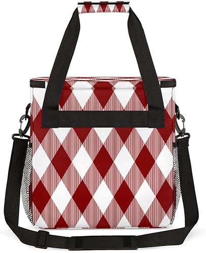 Miniatura 5 de Bolsa de transporte para cafetera de cuadros con patrón para Keurig K-Mini o K-Mini Plus K-Cup Pods Almacenamiento portátil Cafetera Bolsa de viaje