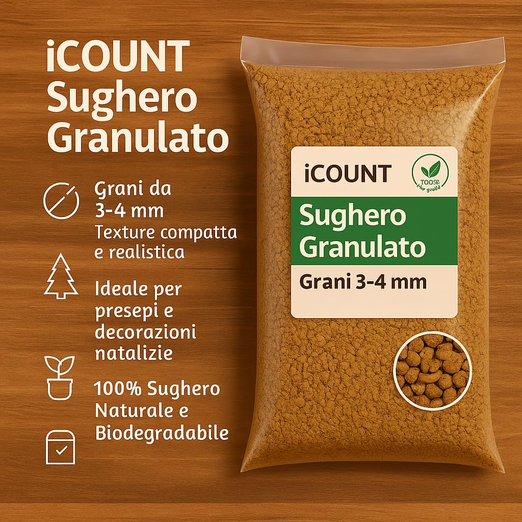 ICount Liège granuleux 2 l brut en grains 6 – 12 mm