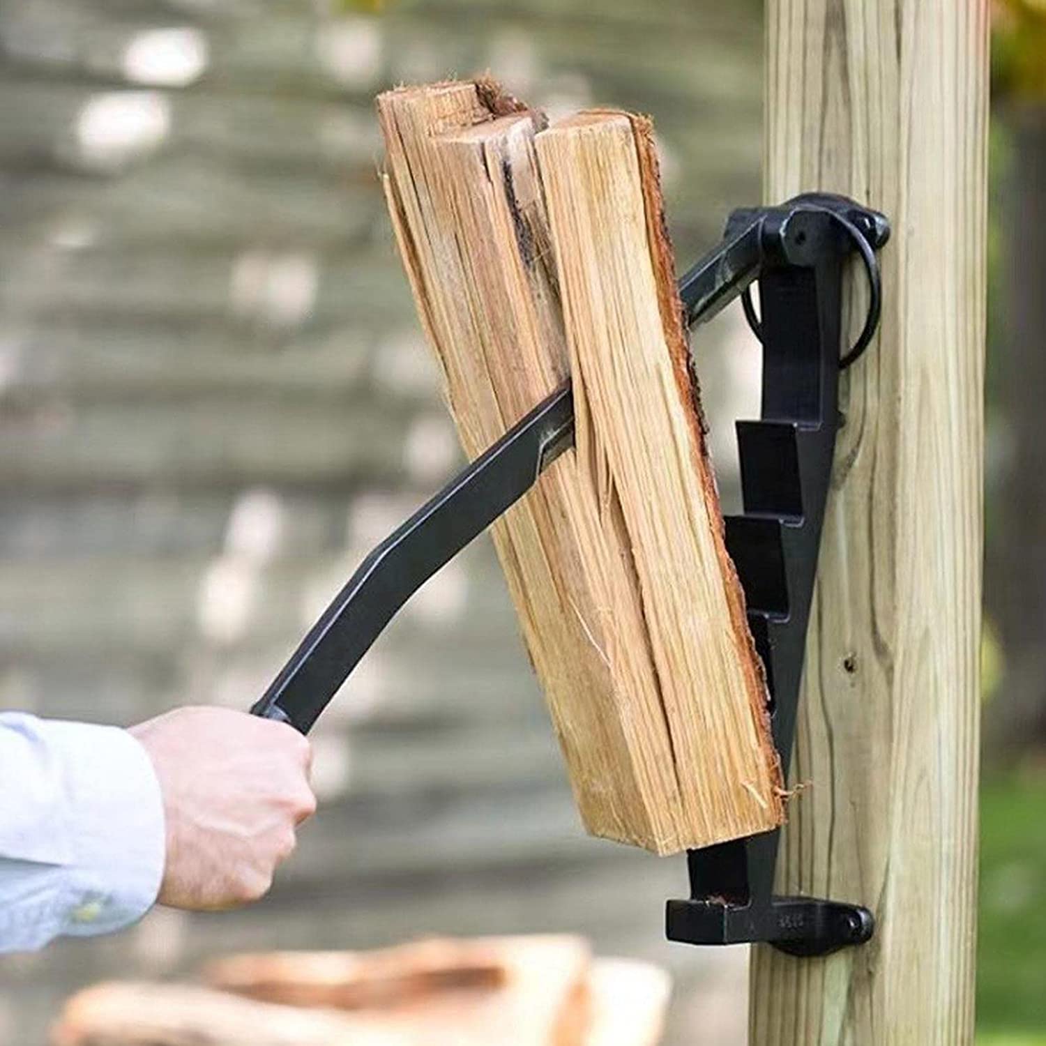 Fendeuse de bois manuelle portable pour la maison et le camping, 60 cm, support mural, outil de fendage rapide pour bois de chauffage