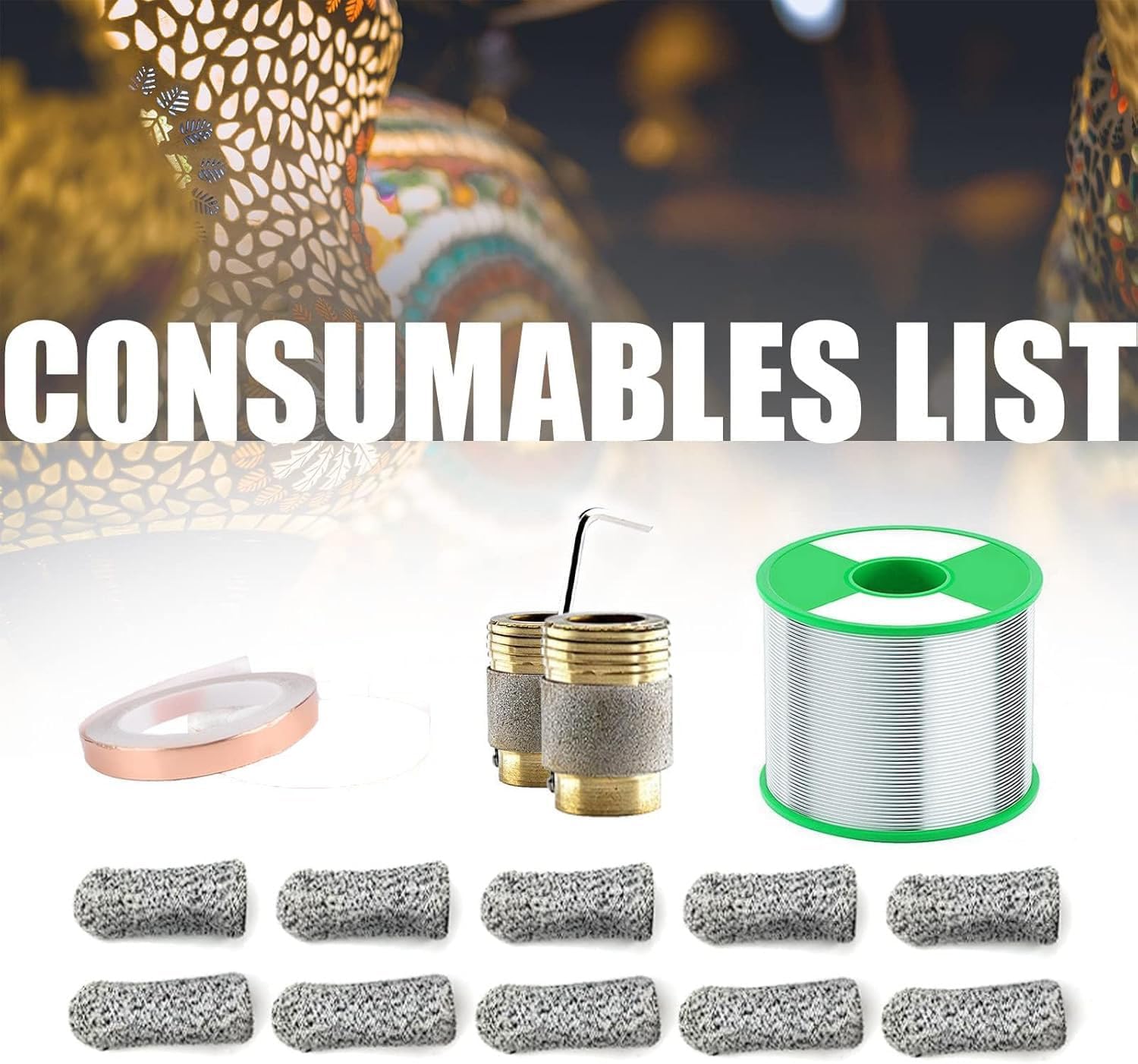 ステンドグラスグラインダー プロフェッショナルスタートアップセット 1インチ＆5/8インチダイヤモンド研磨ビット＆バッフル付き DI