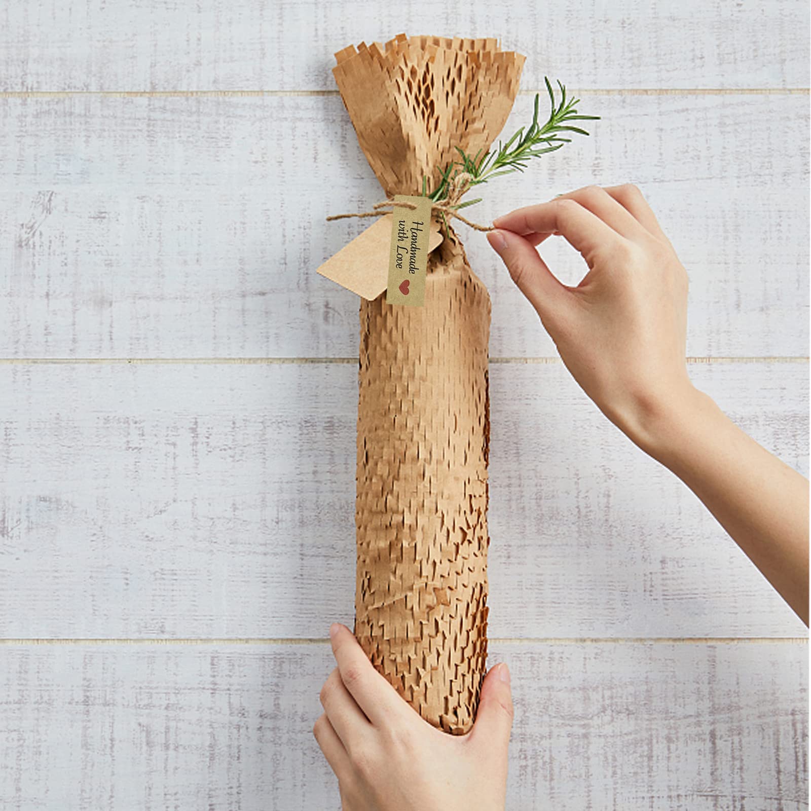 Marrone) 100 Pezzi Etichette Regalo In Carta Kraft - Etichette - Foto 4