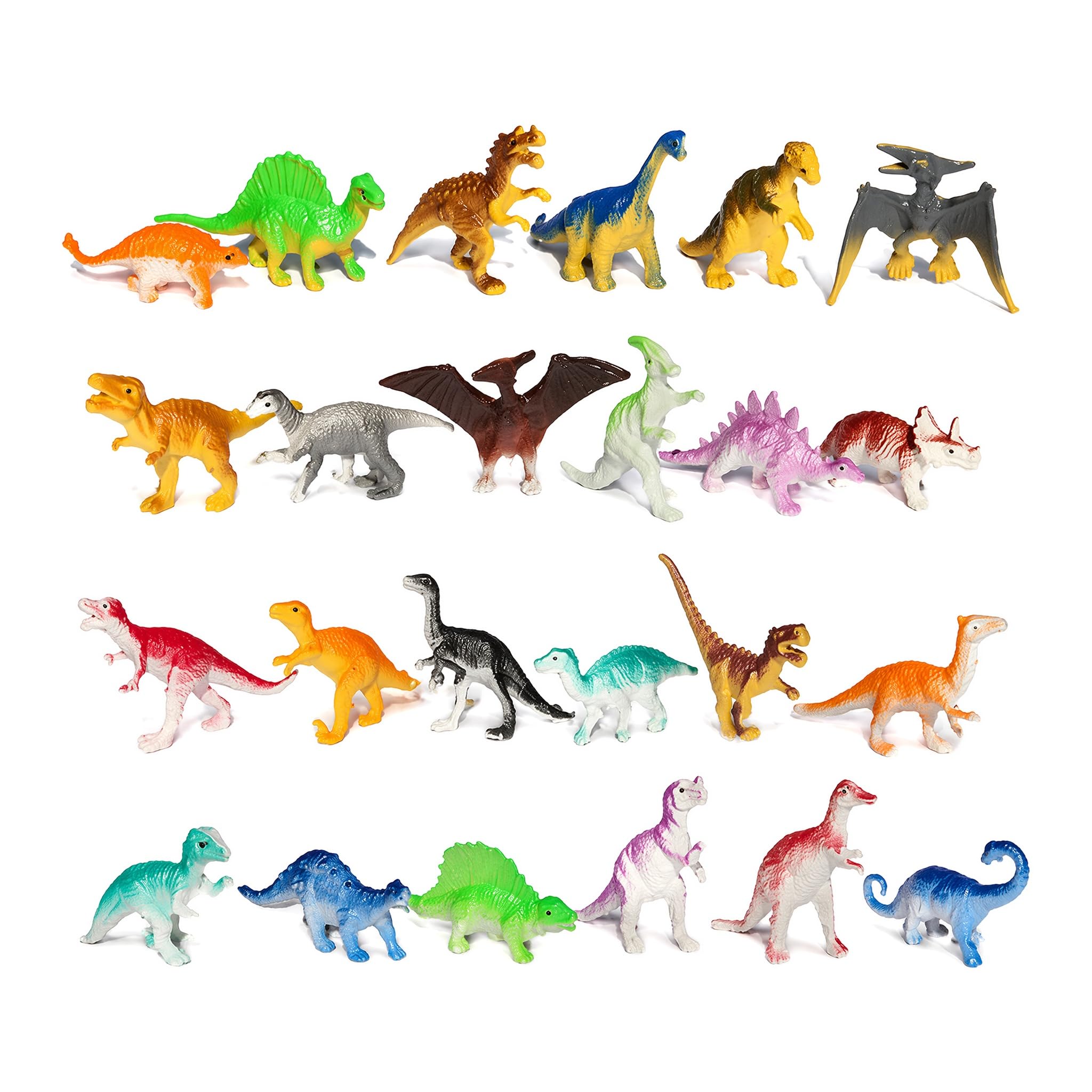 Mini Dinosaur Figures 39pcs, Solid Plastic Realistic Toy Dinosaurs 5-7cm