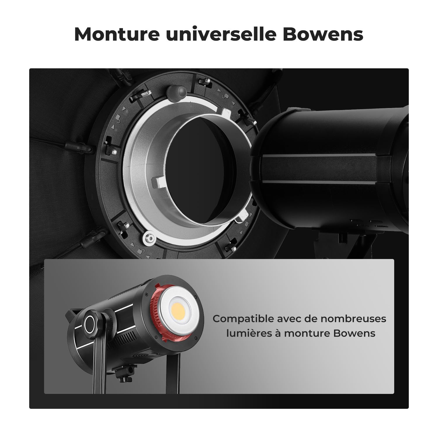 K&F CONCEPT Softbox Octogonal 55cm Bowens pour COB Lumière