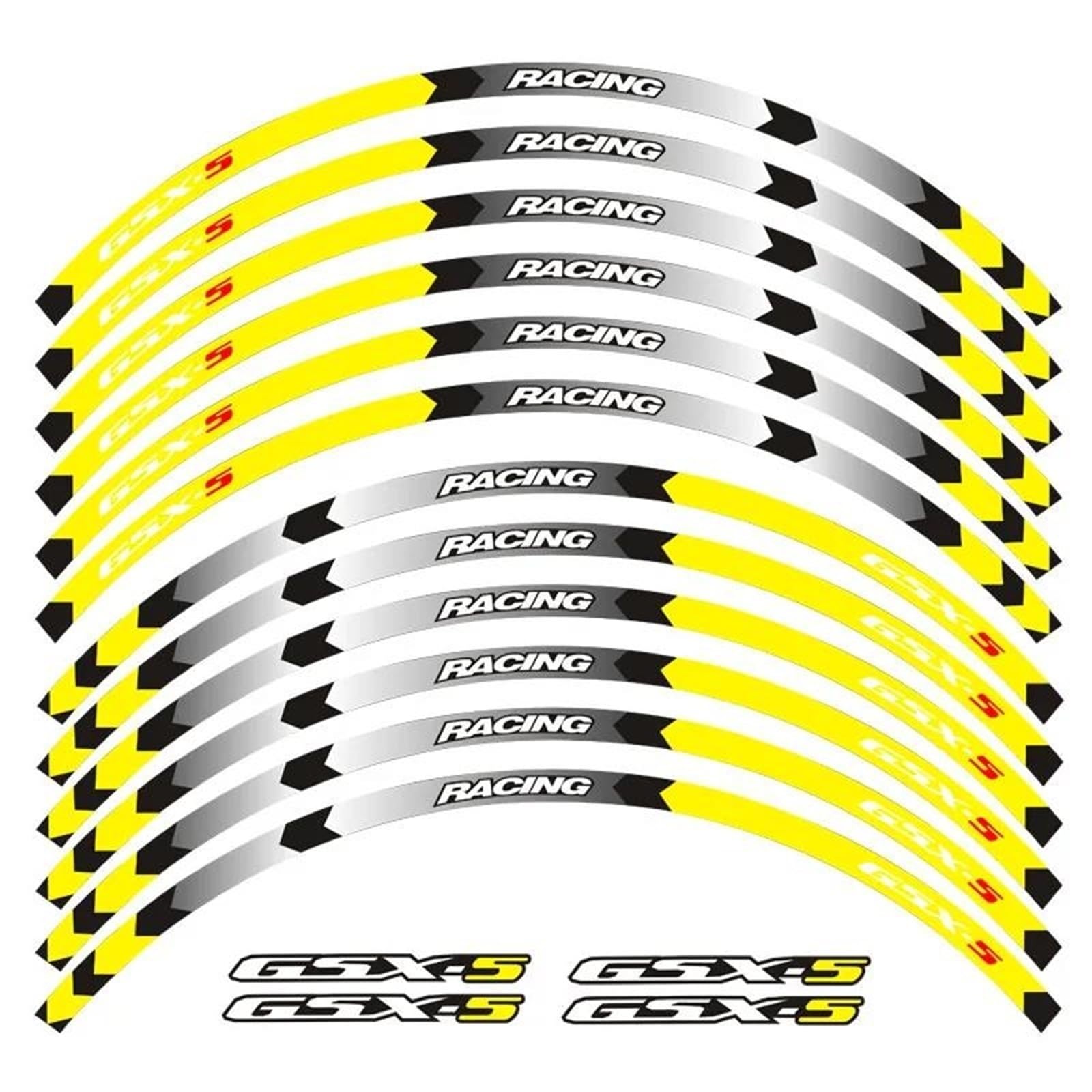 Motorcycle Wheel Stickers Rim Motorbike Waterproof Decals for Suzuki GSX-S GSX-S750 GSXS1000 750 1000 Gsxs Motorbike(Color4)