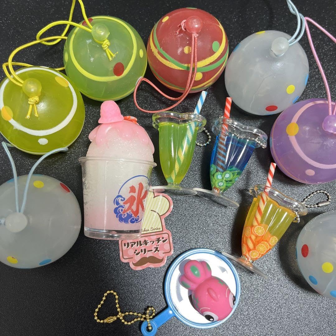 ミニチュア リアルキッチン かき氷 金魚 すくい ヨーヨー ストラップ 29点 ミニチュア リアルキッチン かき氷 金魚 すくい ヨーヨー