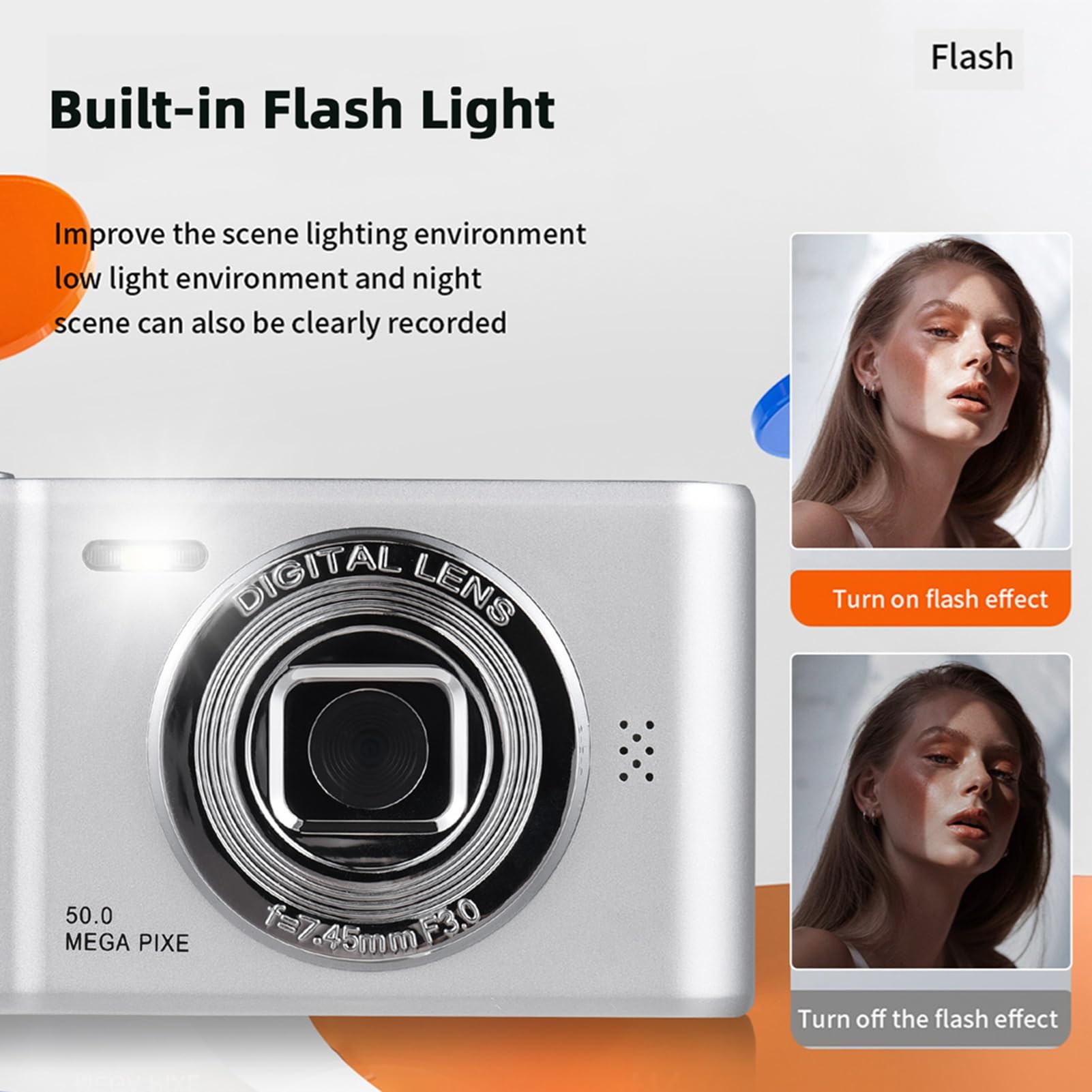 Amazon | デジタルカメラ、1080Pビデオ50MP写真8Xズーム2.4インチ