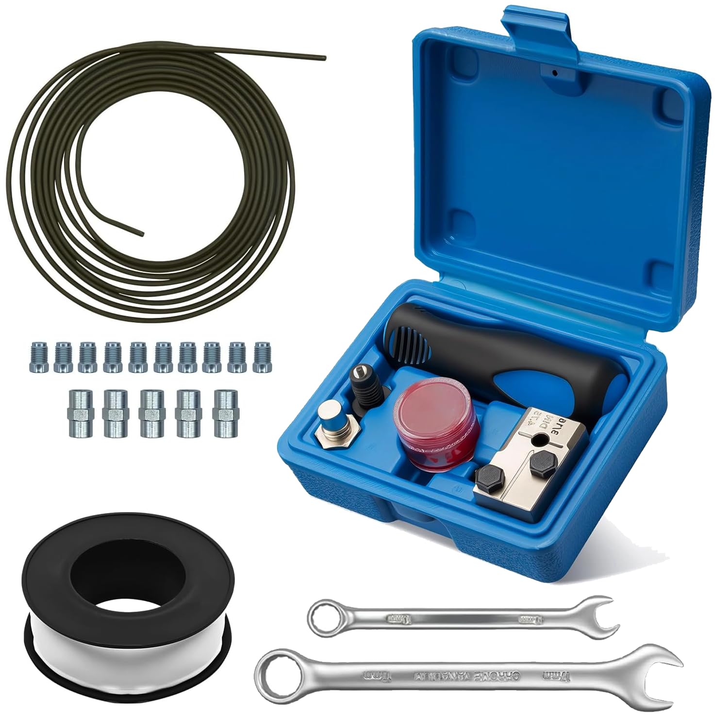DIN 4,75 mm set bordatura tubi freno 10 raccordi 5 connettori nastro PTFE