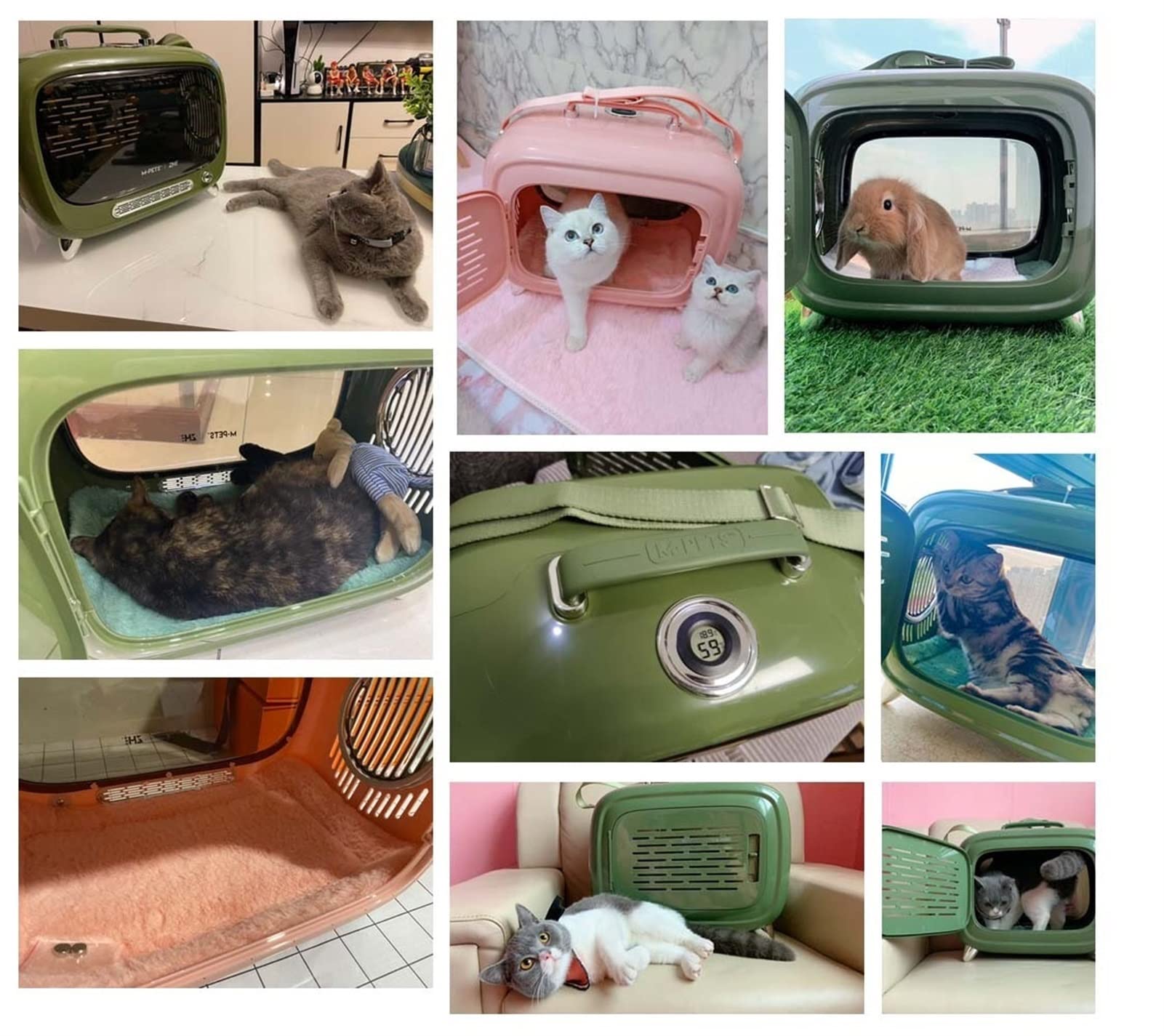 Katzenkörbe Träger, Portable Raumkapsel Atmungsaktive Katzentragetasche im Freien Katzentransportkoffer Tasche für kleine Hundetransporttasche Katzenzubehör (Farbe : Blau)