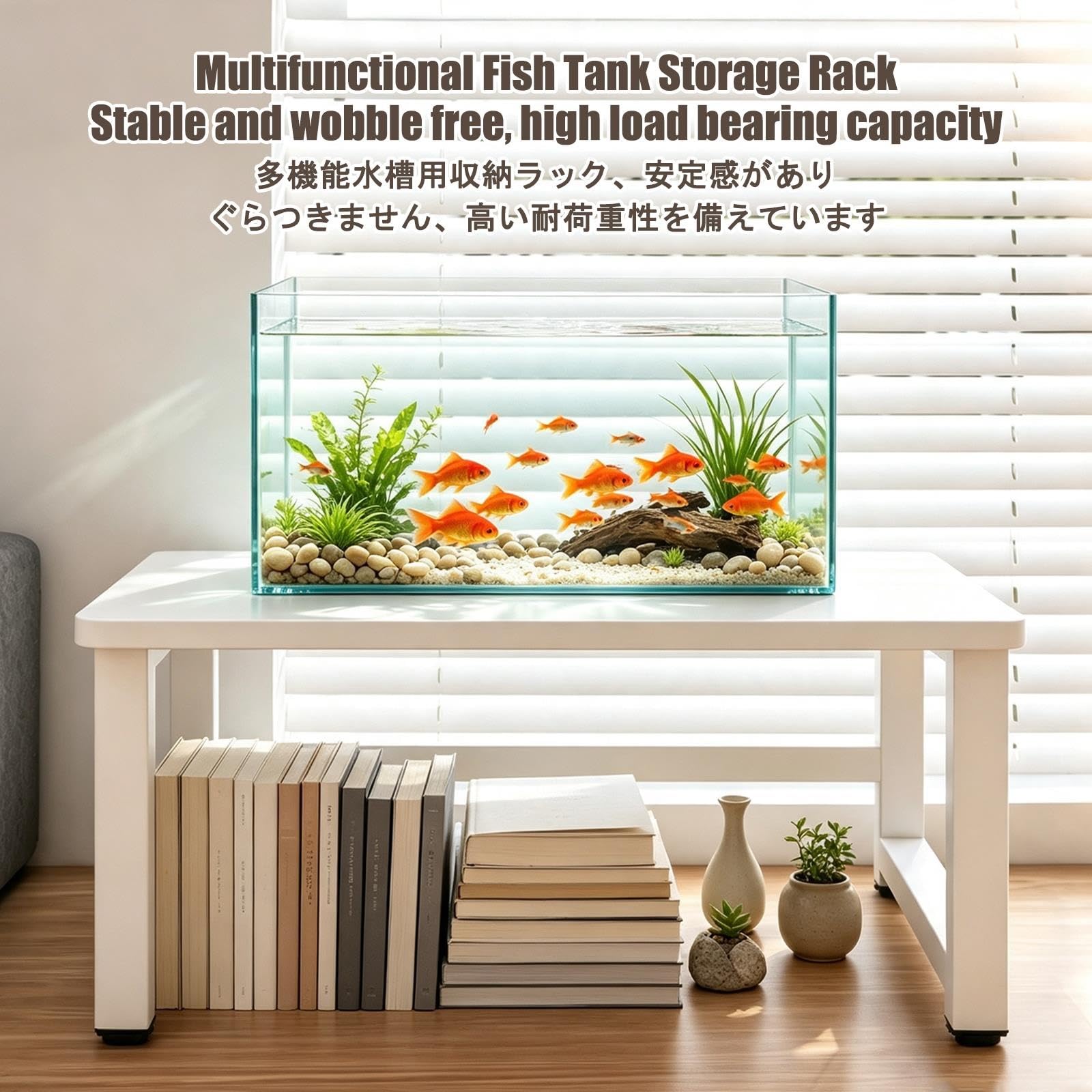 Mueble Acuario, Soporte MetáLico para Acuario, Robusto y Duradero