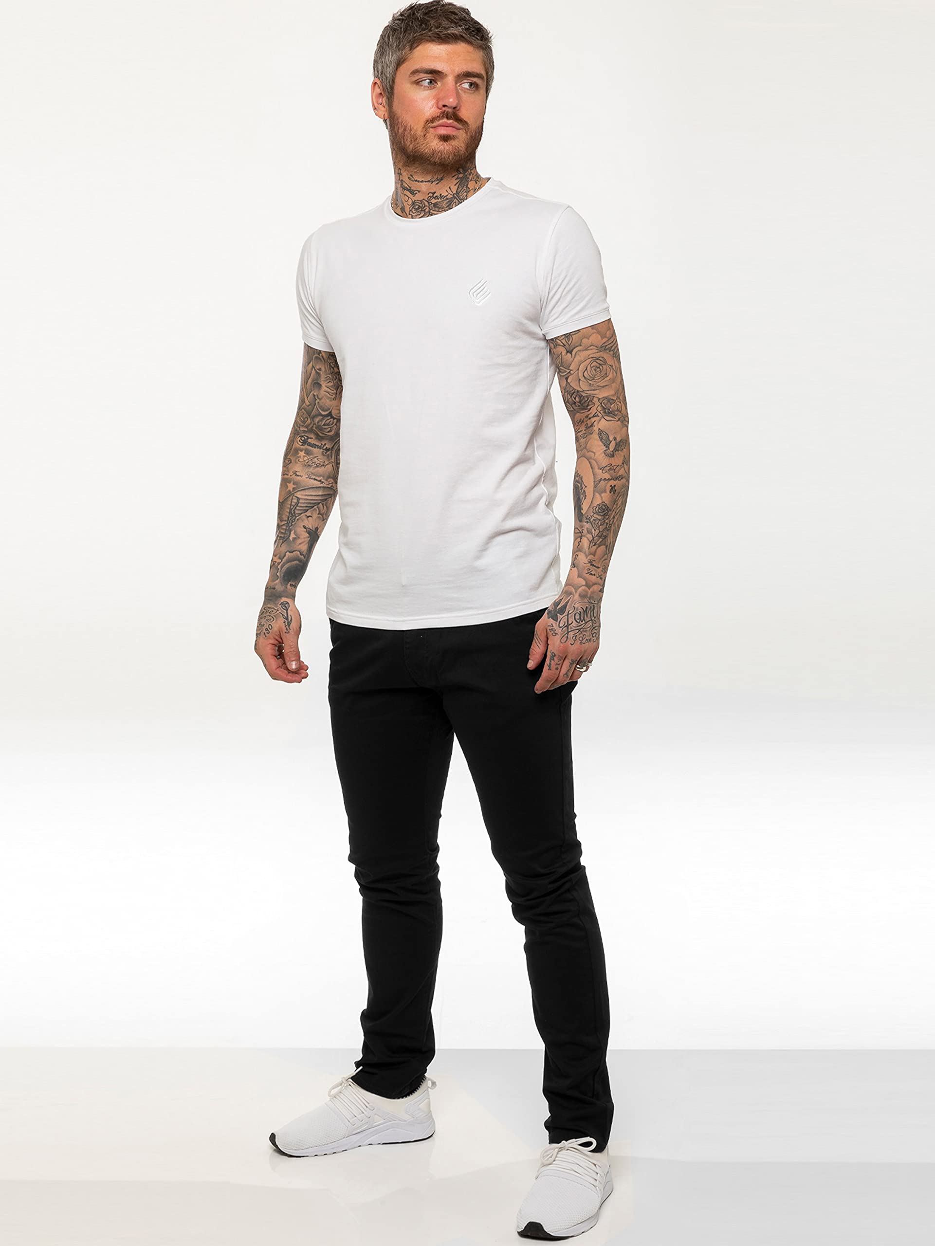 Pantalon Chino Jeans Stretch Coupe Ajustée Coton Homme avec Poches