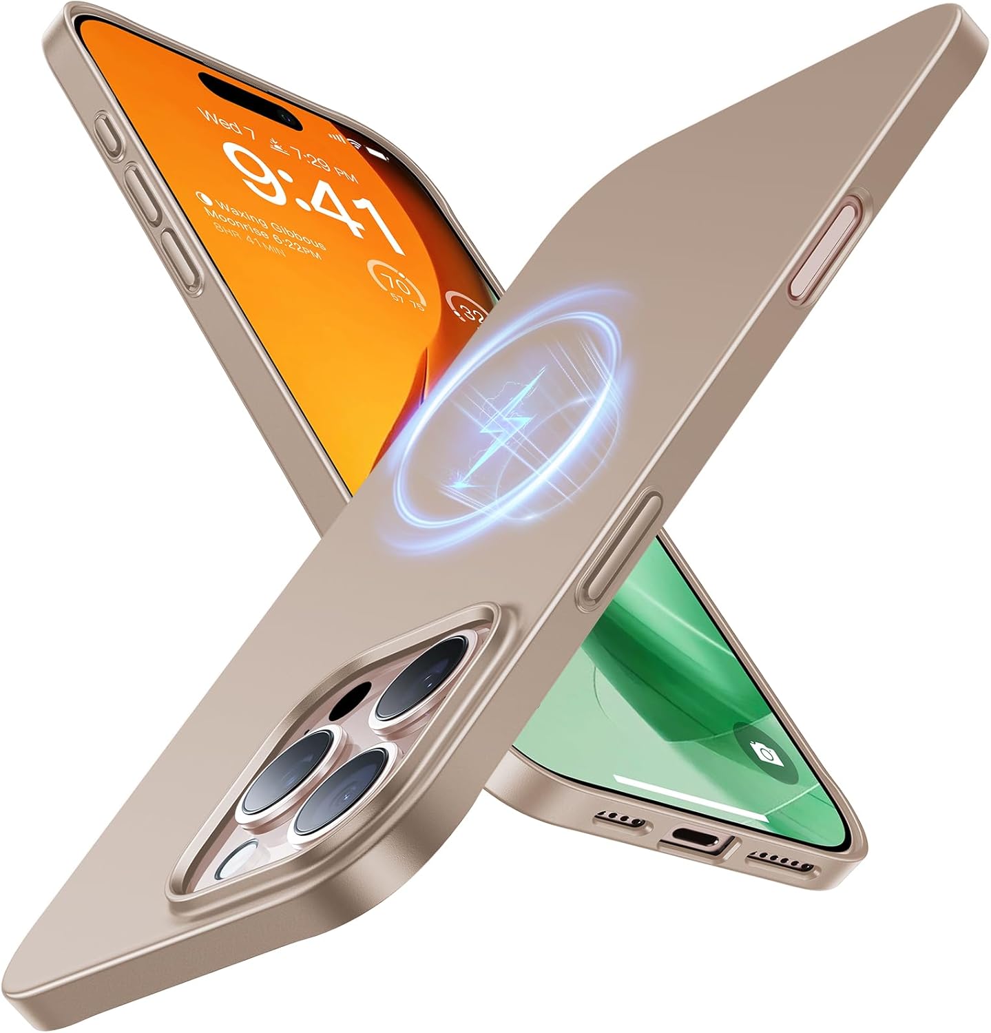 TORRAS Magnetic Slim-Fit for iPhone 16 Pro Max Case 6.9 inch, Ultra-Thin 16 ProMax Phone Case Compatible with MagSafe, Light Anti-Scratch Matte Hard PC Bayer OriginFit, Desert Titanium 2-Desert Titanium