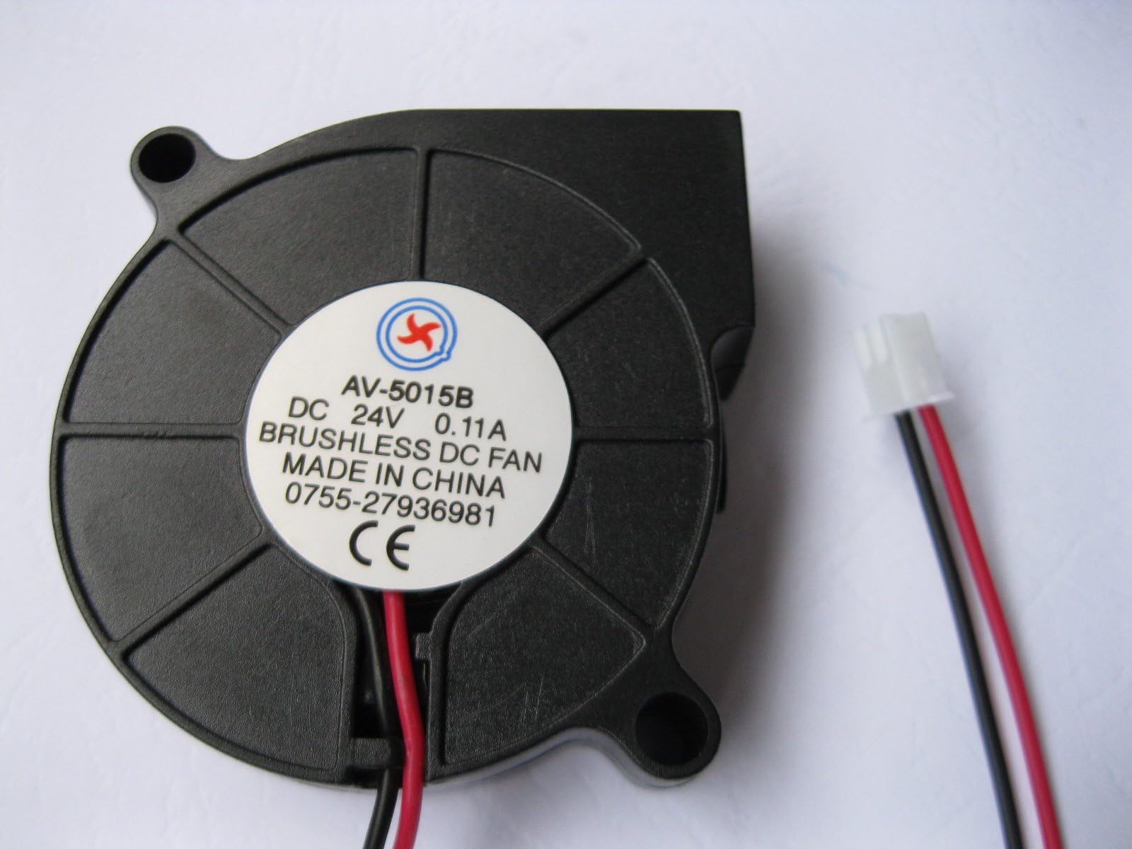 1 Pcs DC Blower Fan 24V 5015B 2 Pin 50x15mm Brushless DC Cooling Ball-bearing