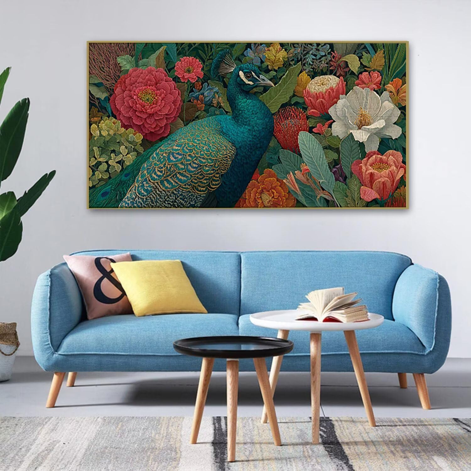 Puzzle para Adultos 1692 Piezas, Pavo Real Puzzle, Difícil, Desafiante, Rompecabezas Encajan Perfectamente, Letras en la Parte Posterior, sin Polvo, Regalo para Personas Mayores (179x31cm) v-607