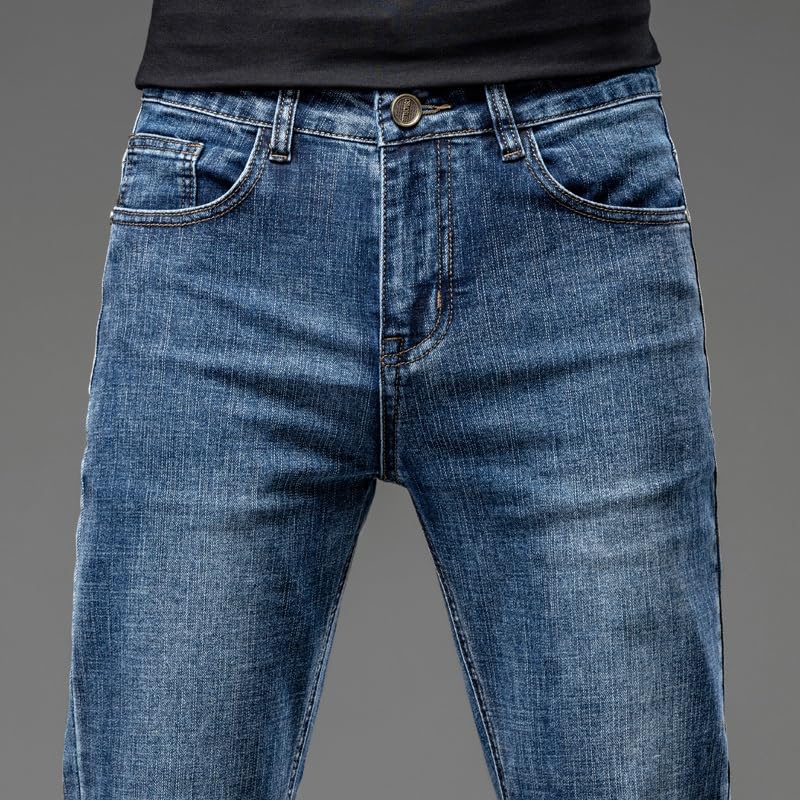 Cotton Stretch Retro Straight Leg Jeans Men's Pants Spring and Autumn Office Jeans3