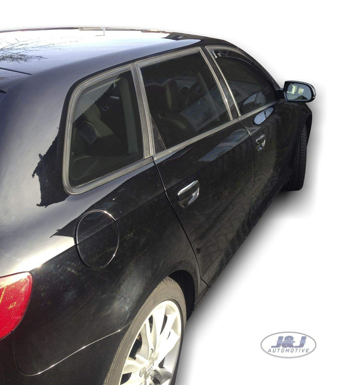 J&J AUTOMOTIVE Deflettori d'Aria per Audi A3 8P Sportback 5-Porte 2003-2012, Set da 2 Pezzi, Nero Fumé Oscurato Heko