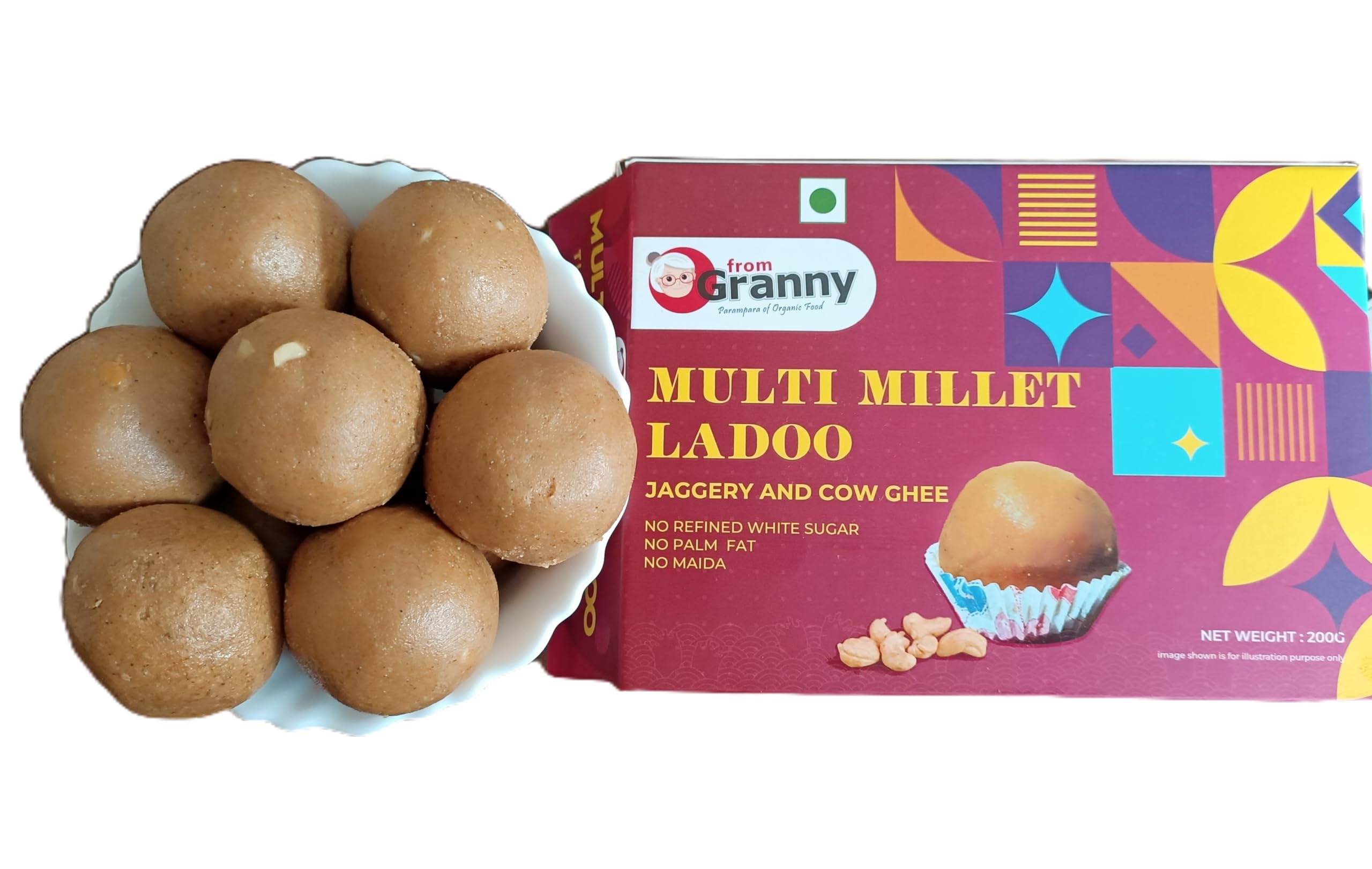 Multi Millet Laddu 200g with Jowar Bajra and Foxtail Millet Healthy Snack with Premium Cow Ghee Home Made Nutritious Sweet (B0DHHW74XG) Amazon Price History, Amazon Price Tracker