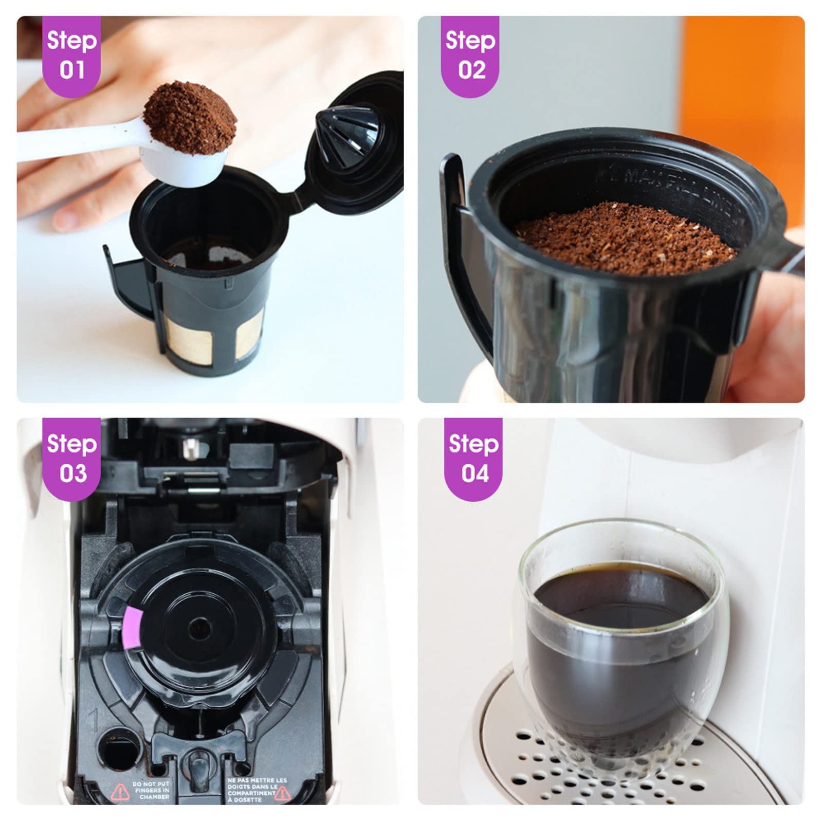 6 Pezzi Capsula Riutilizzabile per acchina Caffè Dolce Gusto Cialde