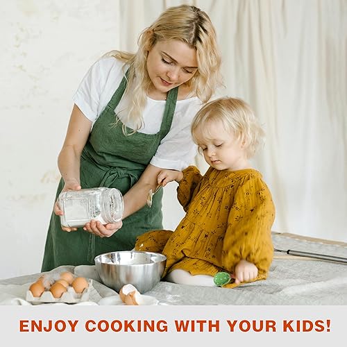 Miniatura 5 de Juego de cucharas medidoras de zanahoria en maceta, lindas tazas medidoras de cerámica, cuchara medidora de condimentos con soporte para tazas,