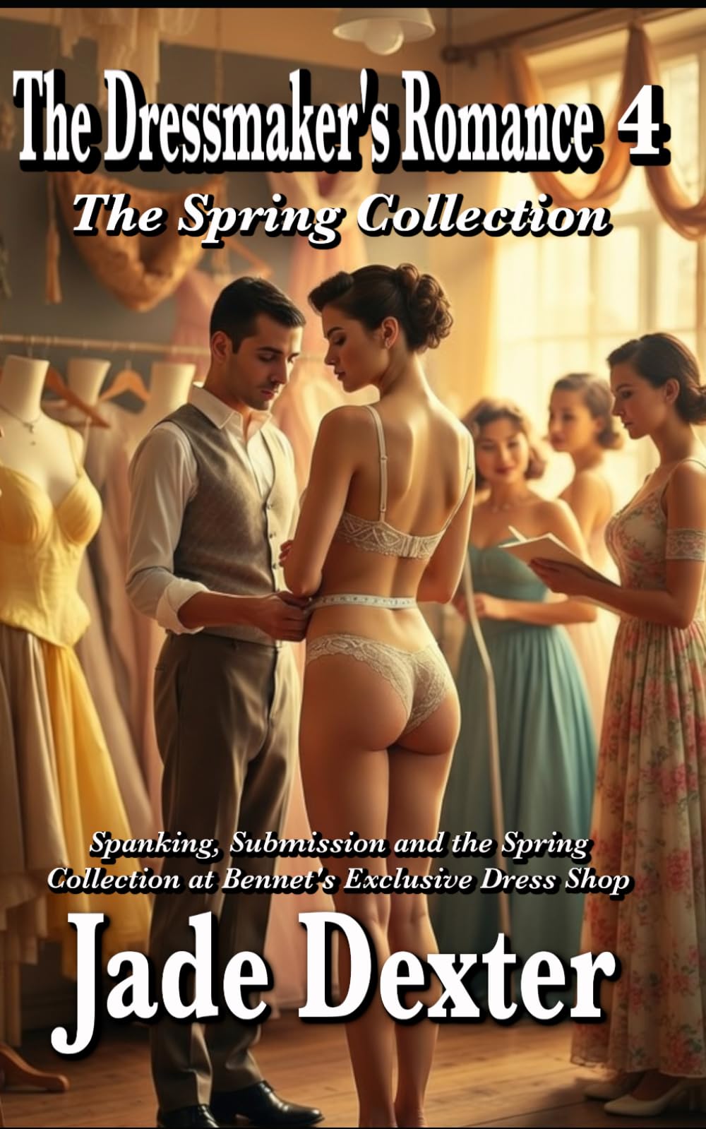 The Dressmaker's Romance 4: The Spring Collection: Spanking, Submission and the Spring Collection at Bennett's Exclusive Dress Shop (The Dressmaker's Discipline)